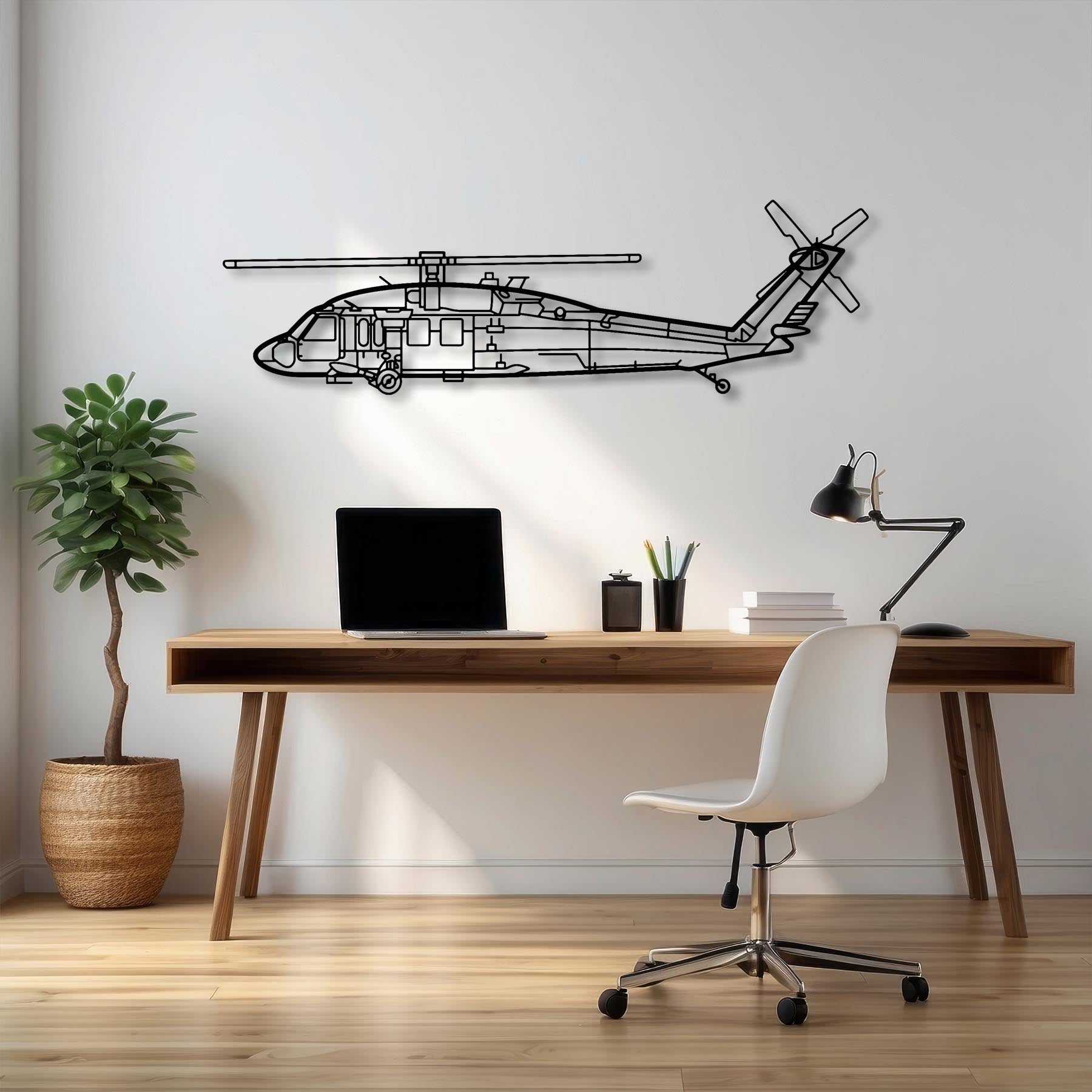 UH-60 Black Hawk Metal Aircraft Wall Art - NCP0146