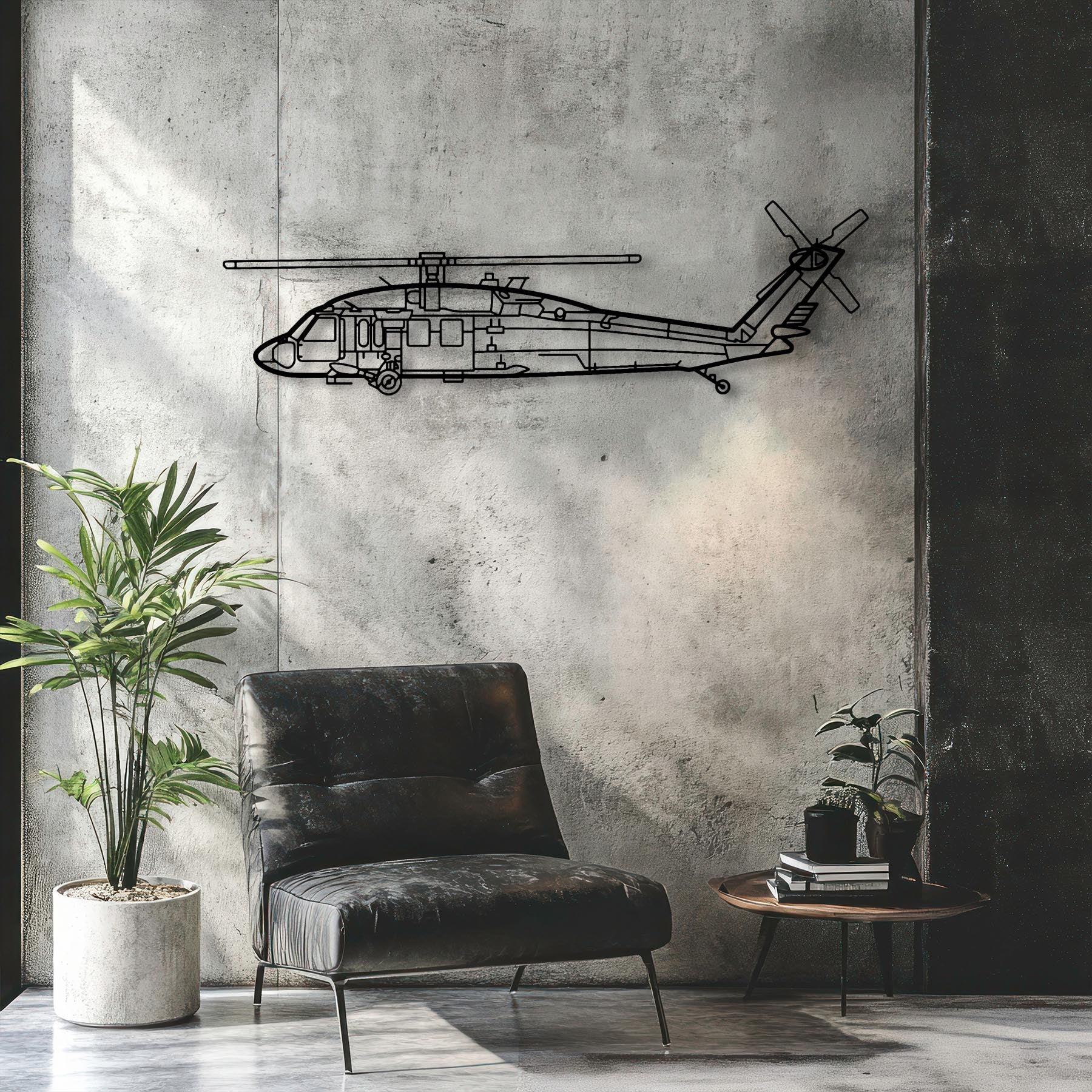 UH-60 Black Hawk Metal Aircraft Wall Art - NCP0146