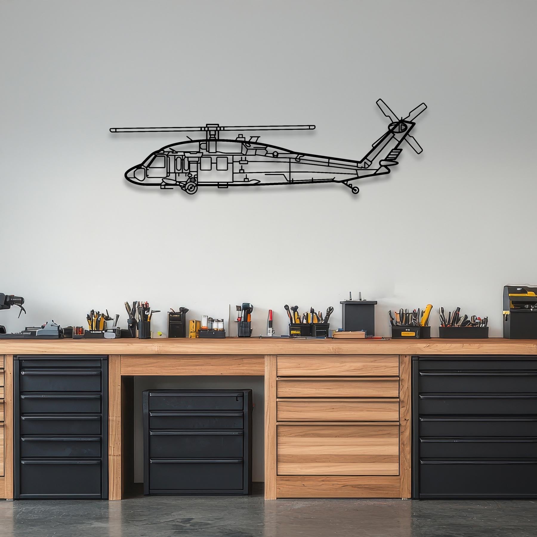 UH-60 Black Hawk Metal Aircraft Wall Art - NCP0146