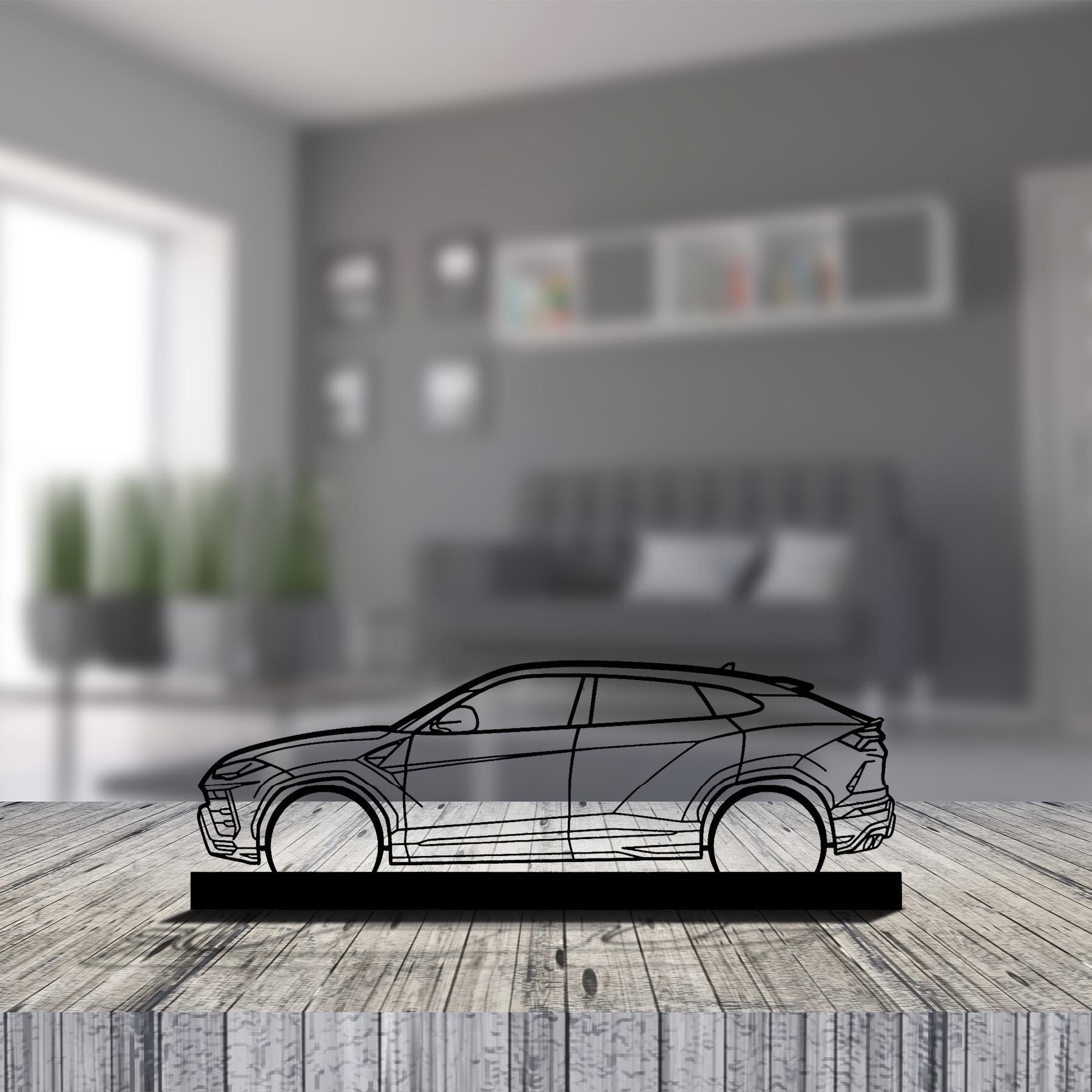 Urus Silhouette Metal Art Stand