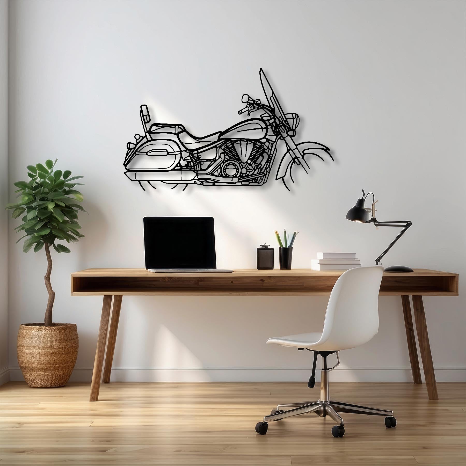 V-Star 1300 Tourer Silhouette Metal Wall Art