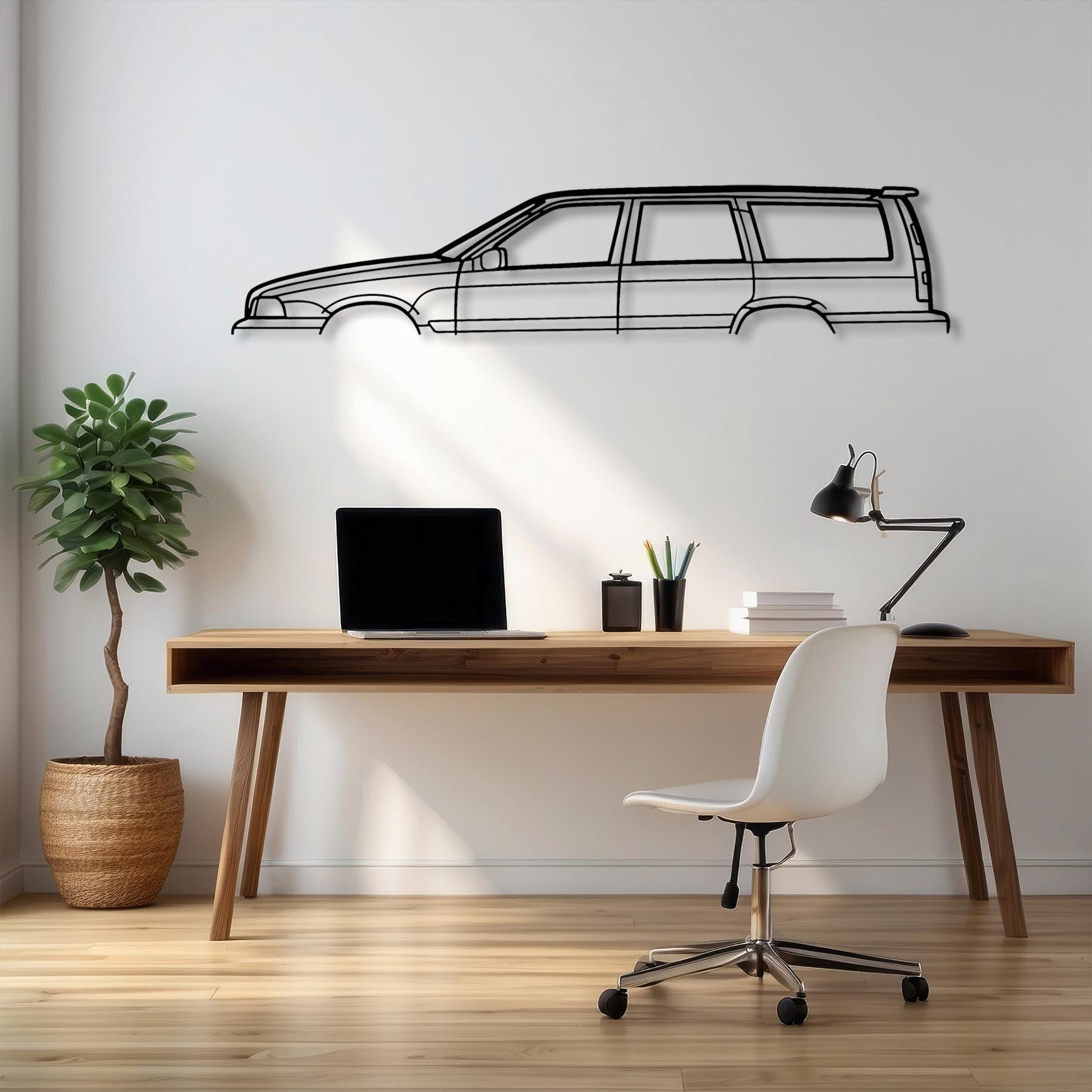 V70 1999 Classic Silhouette Metal Wall Art