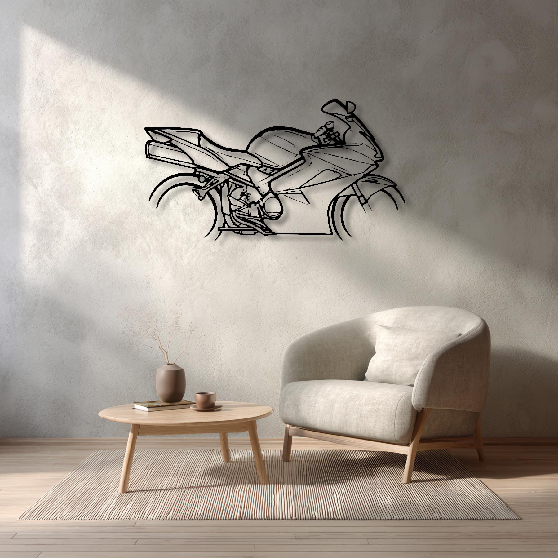 VFR800 Silhouette Metal Wall Art
