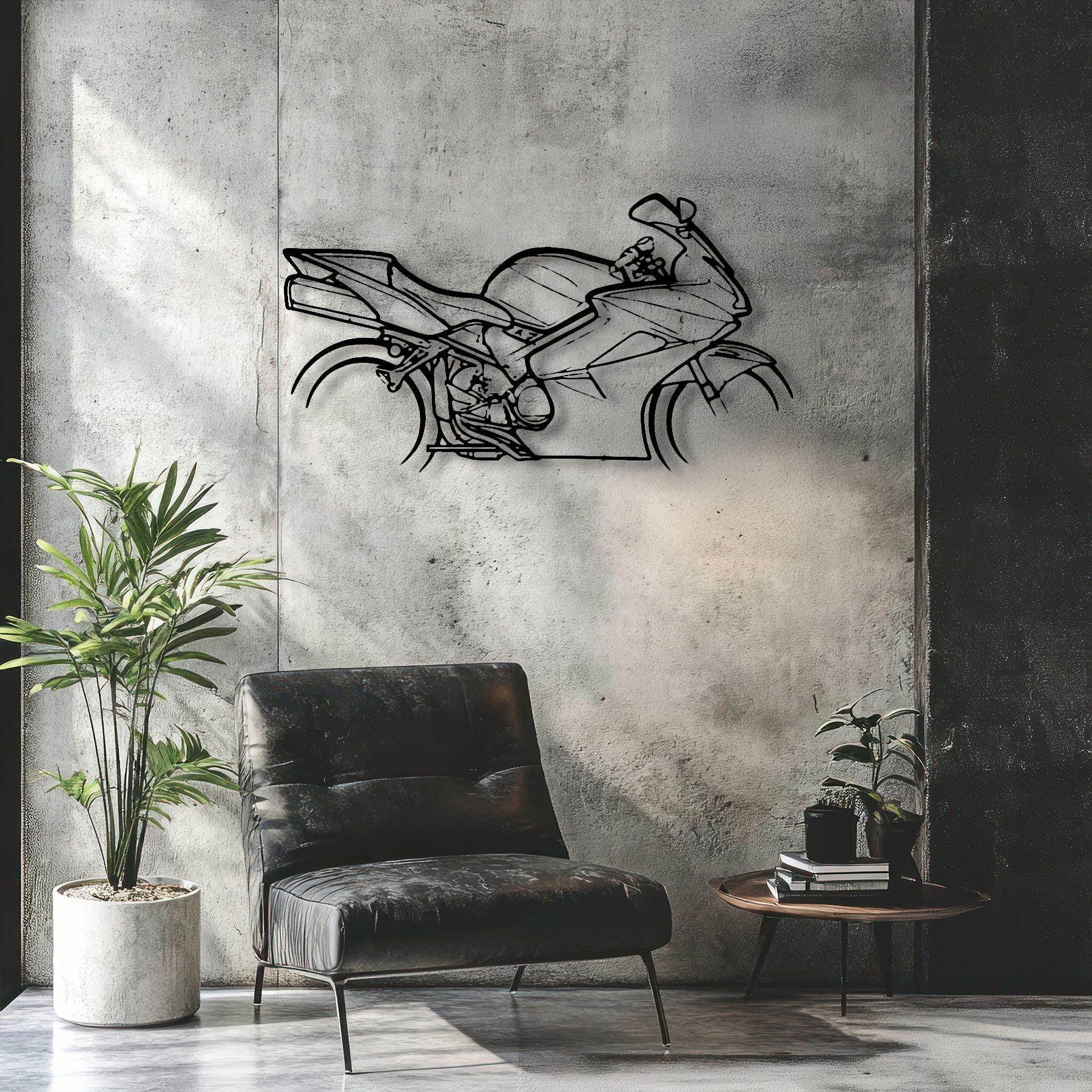 VFR800 Silhouette Metal Wall Art