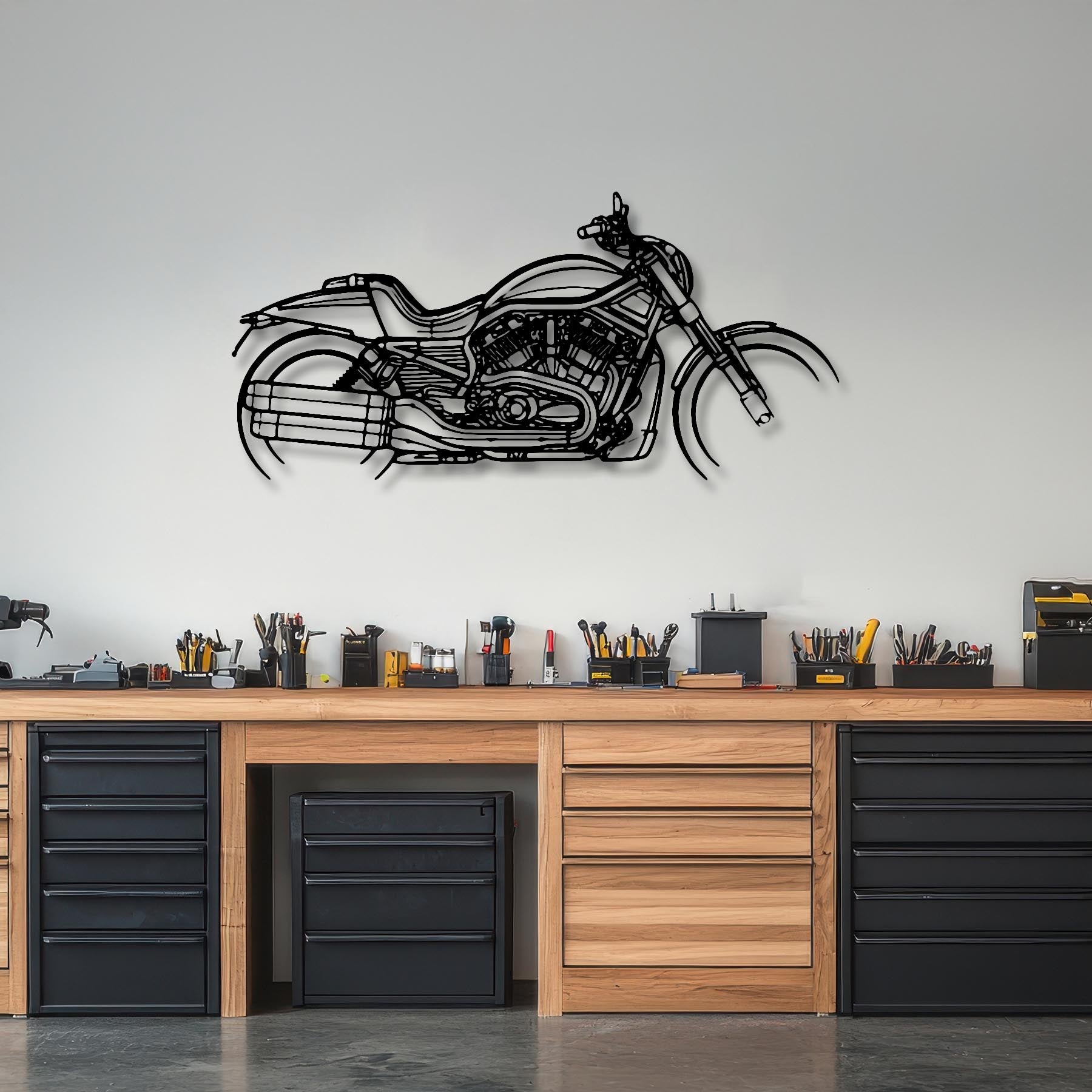 VRSCDX Night Rod Special 2012 Silhouette Metal Wall Art