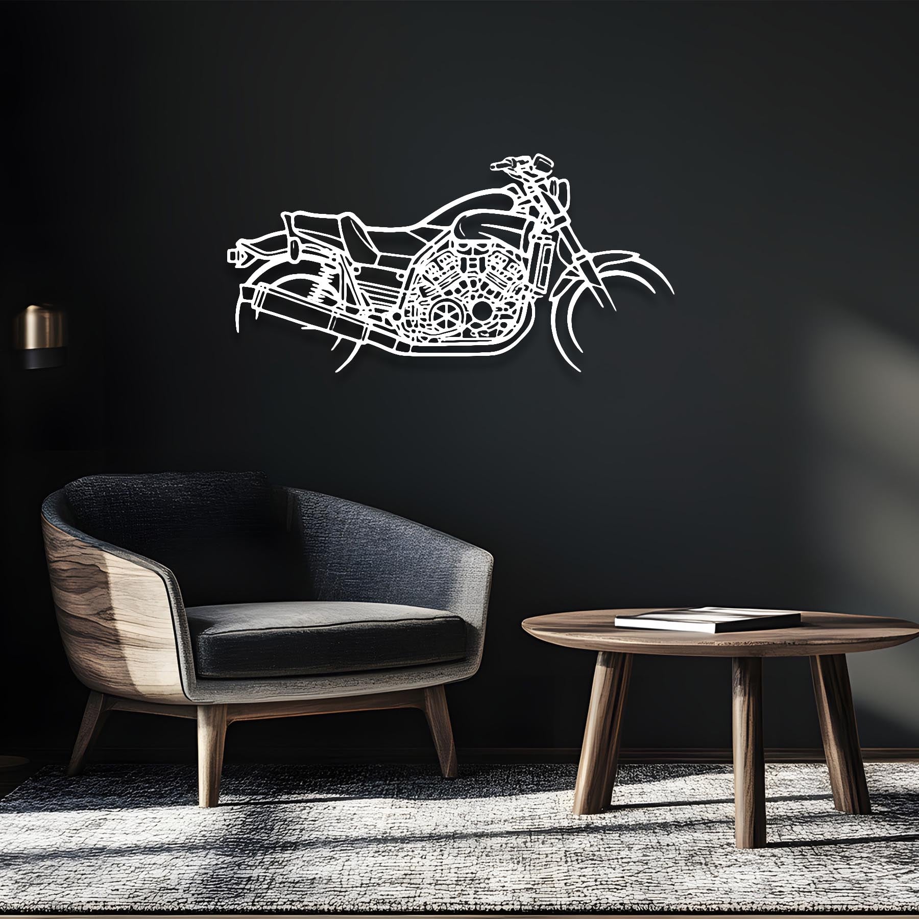 V Max 2004 Silhouette Metal Wall Art