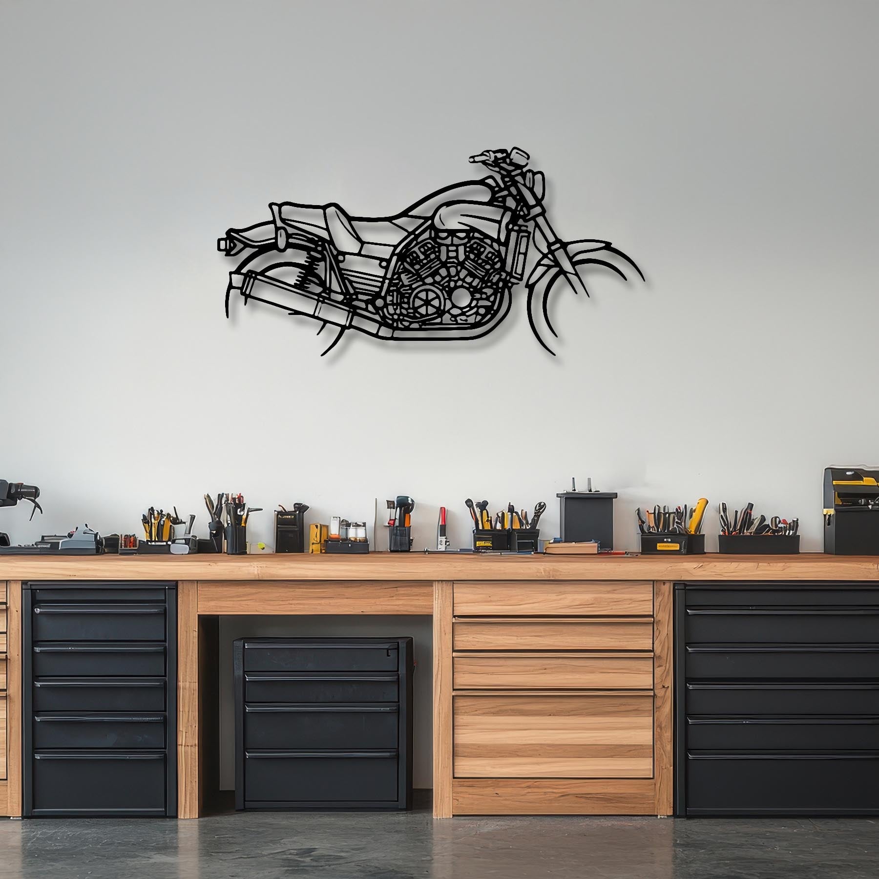 V Max 2004 Silhouette Metal Wall Art