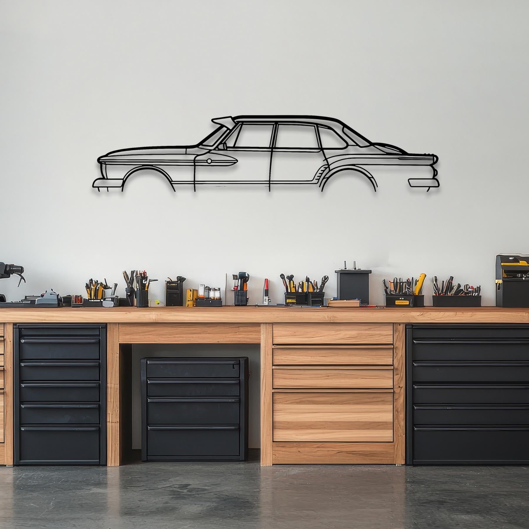 Valiant R 1962 Classic Silhouette Metal Wall Art