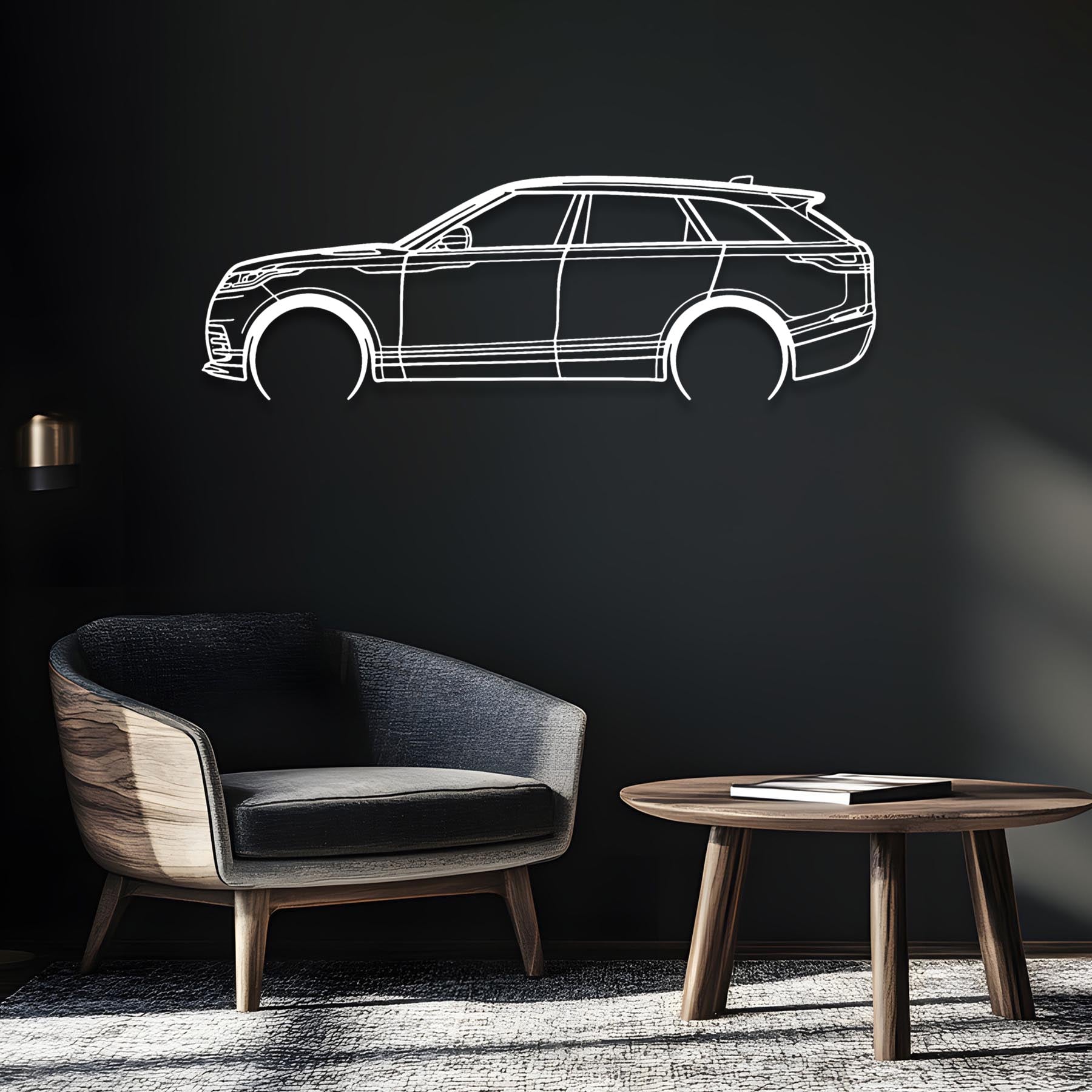 Velar 2020 Detailed Silhouette Metal Wall Art