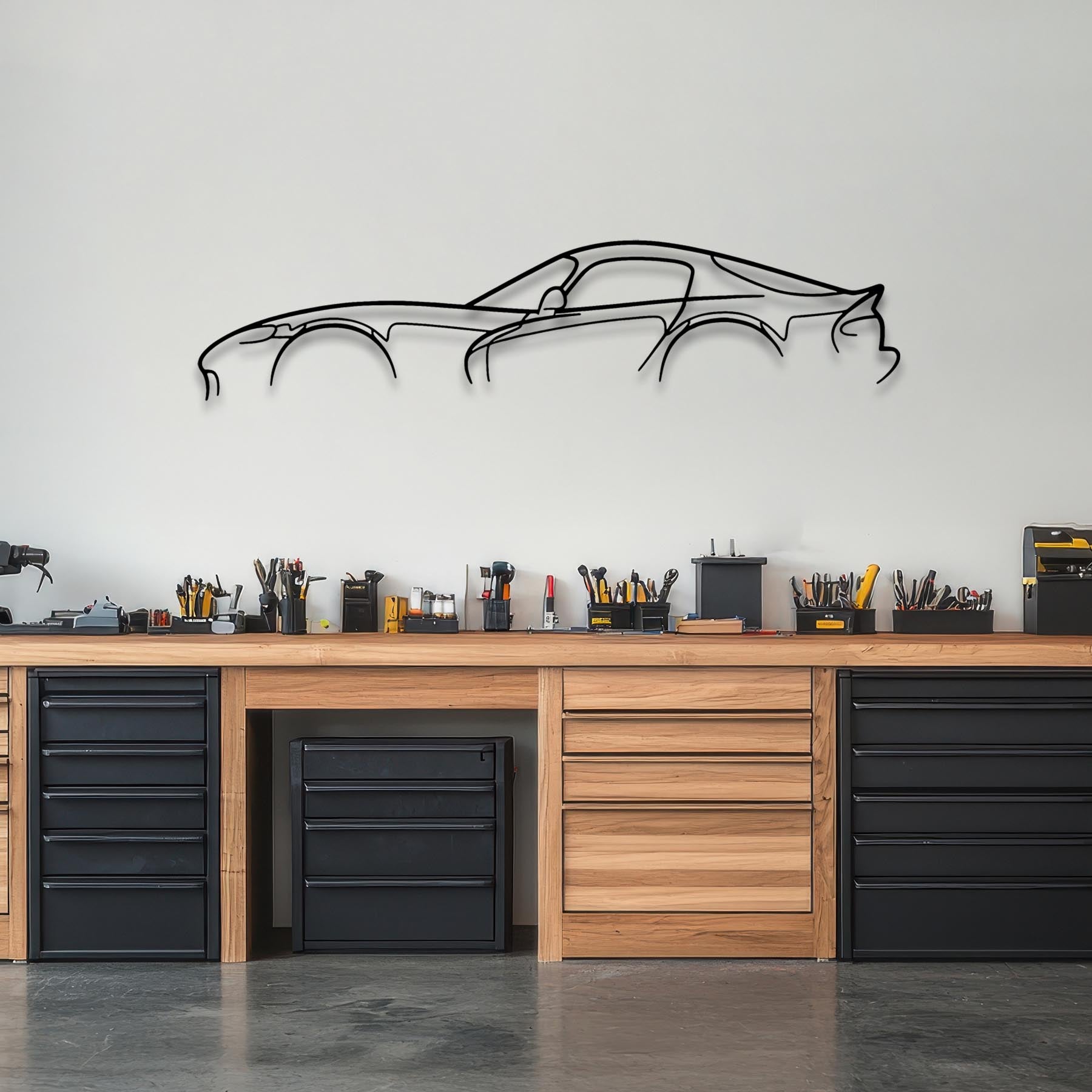 Viper GTS Classic Silhouette Metal Wall Art