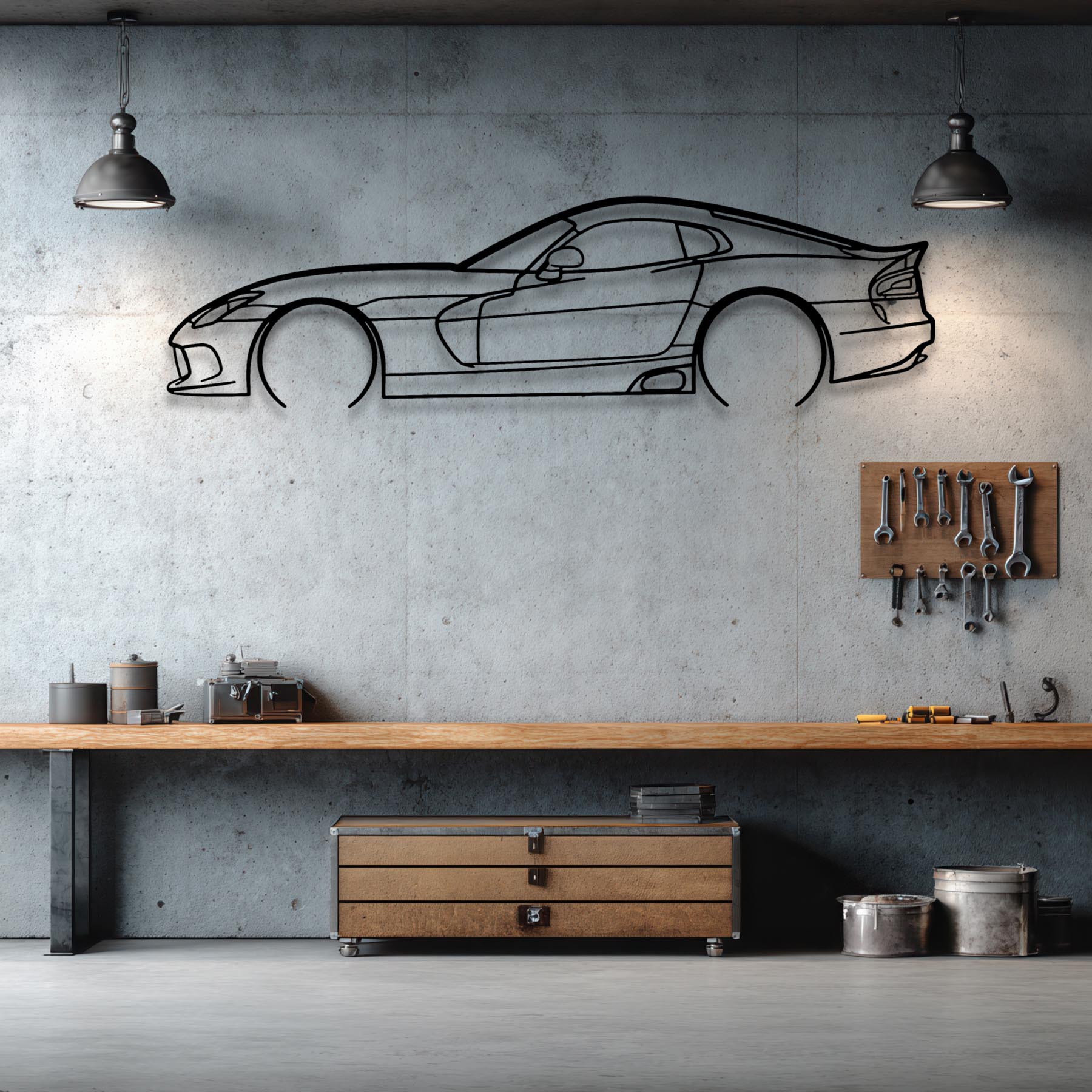 Viper Gen 5 Detailed Silhouette Metal Wall Art