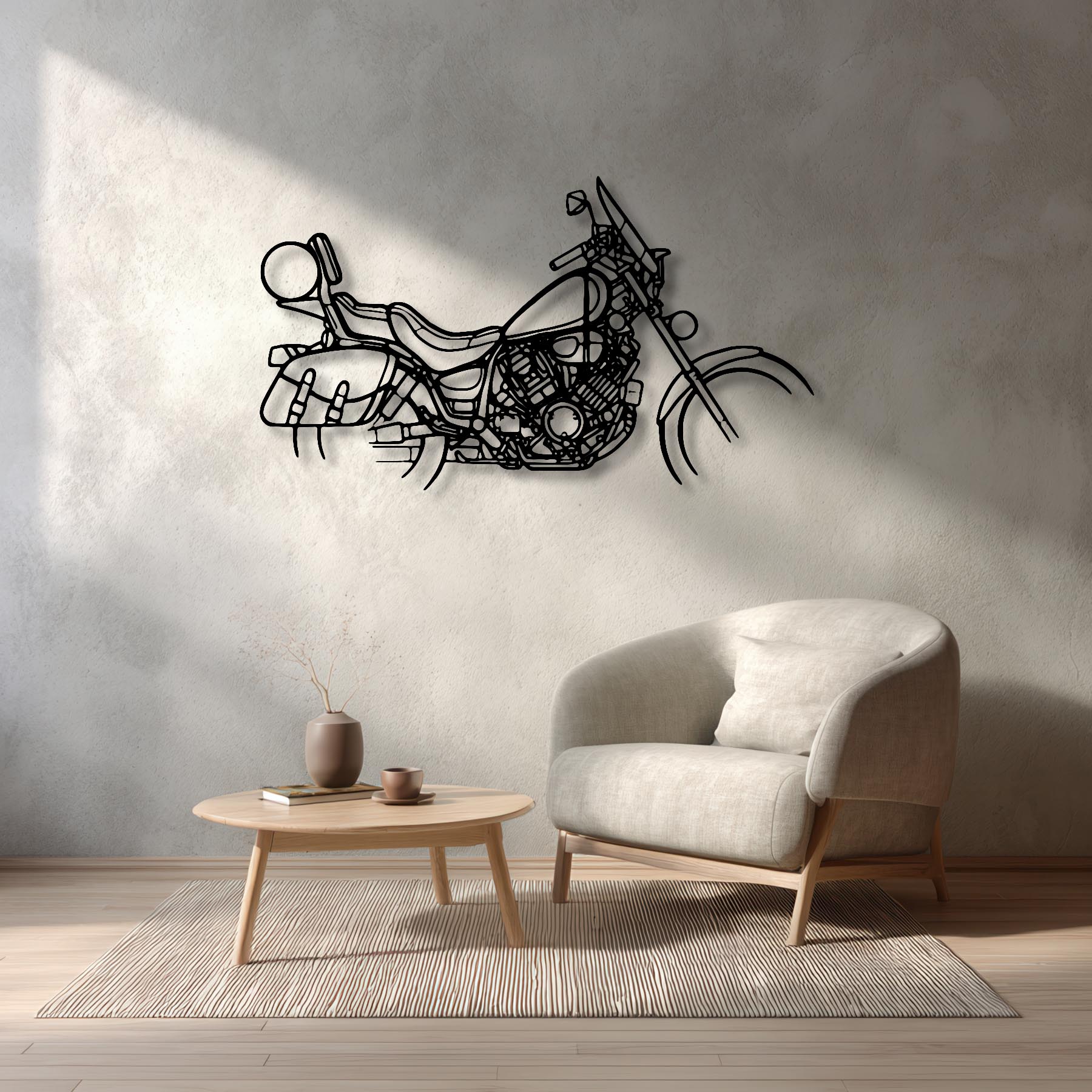 Virago XC1100 1997 Silhouette Metal Wall Art