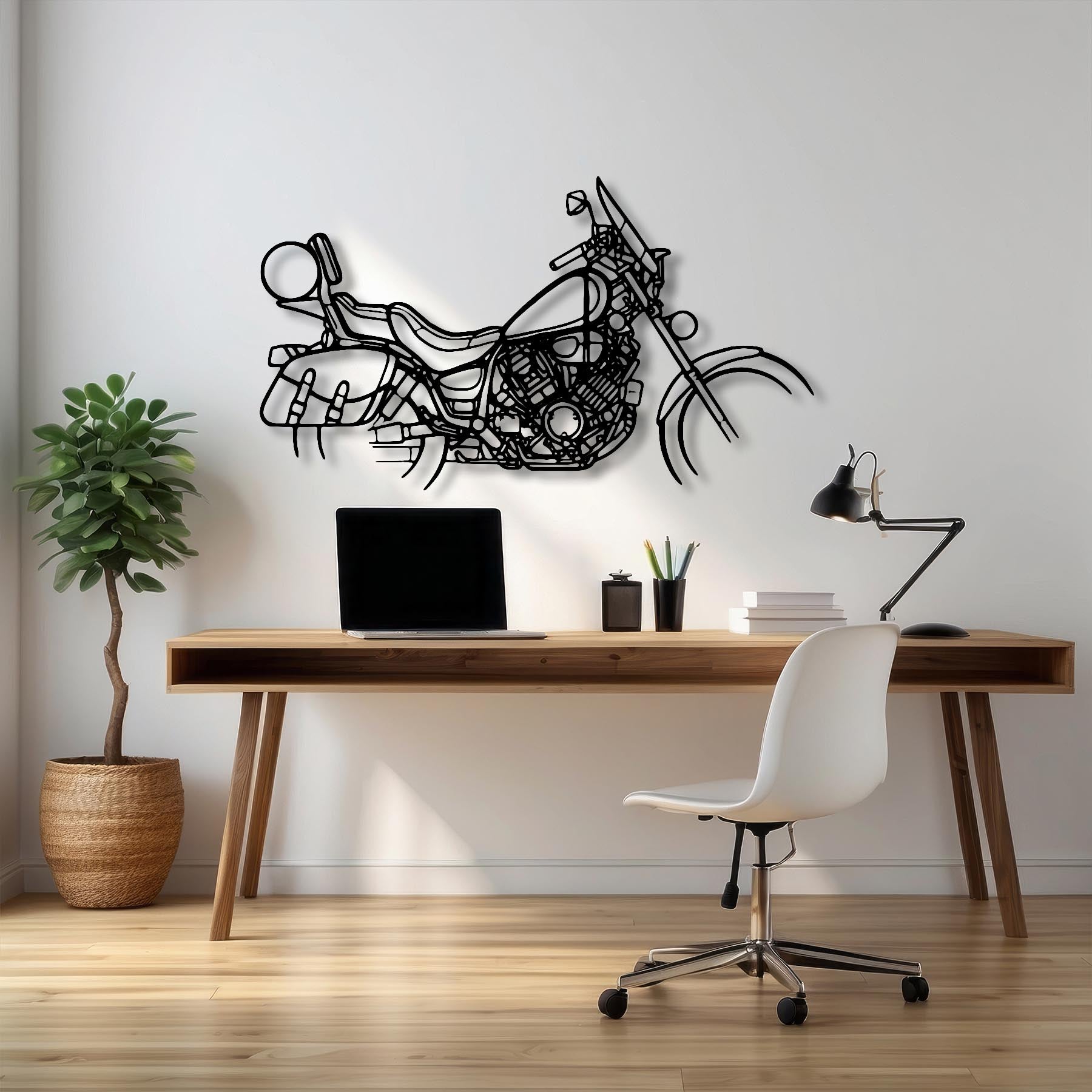 Virago XC1100 1997 Silhouette Metal Wall Art