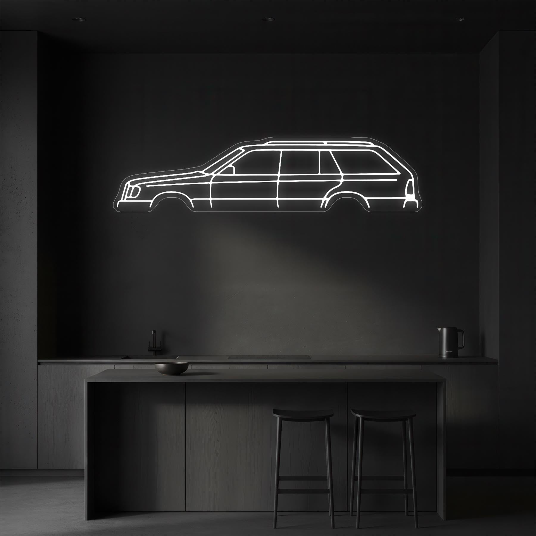 W124 Wagon Neon Silhouette