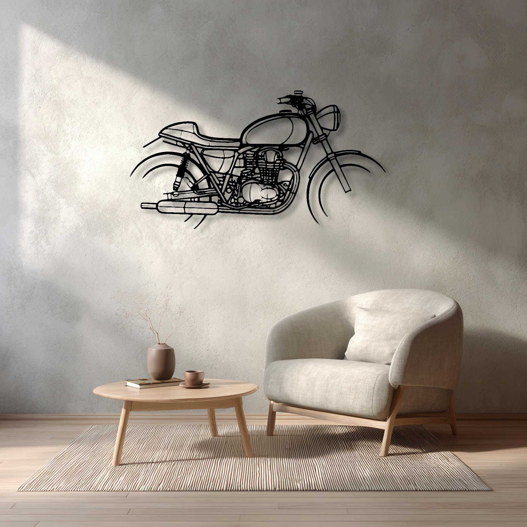 W650 2002 Silhouette Metal Wall Art