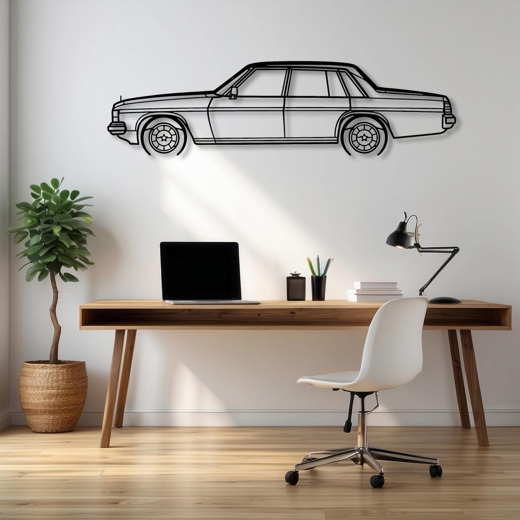 WB Caprice 1981 Detailed Silhouette Metal Wall Art