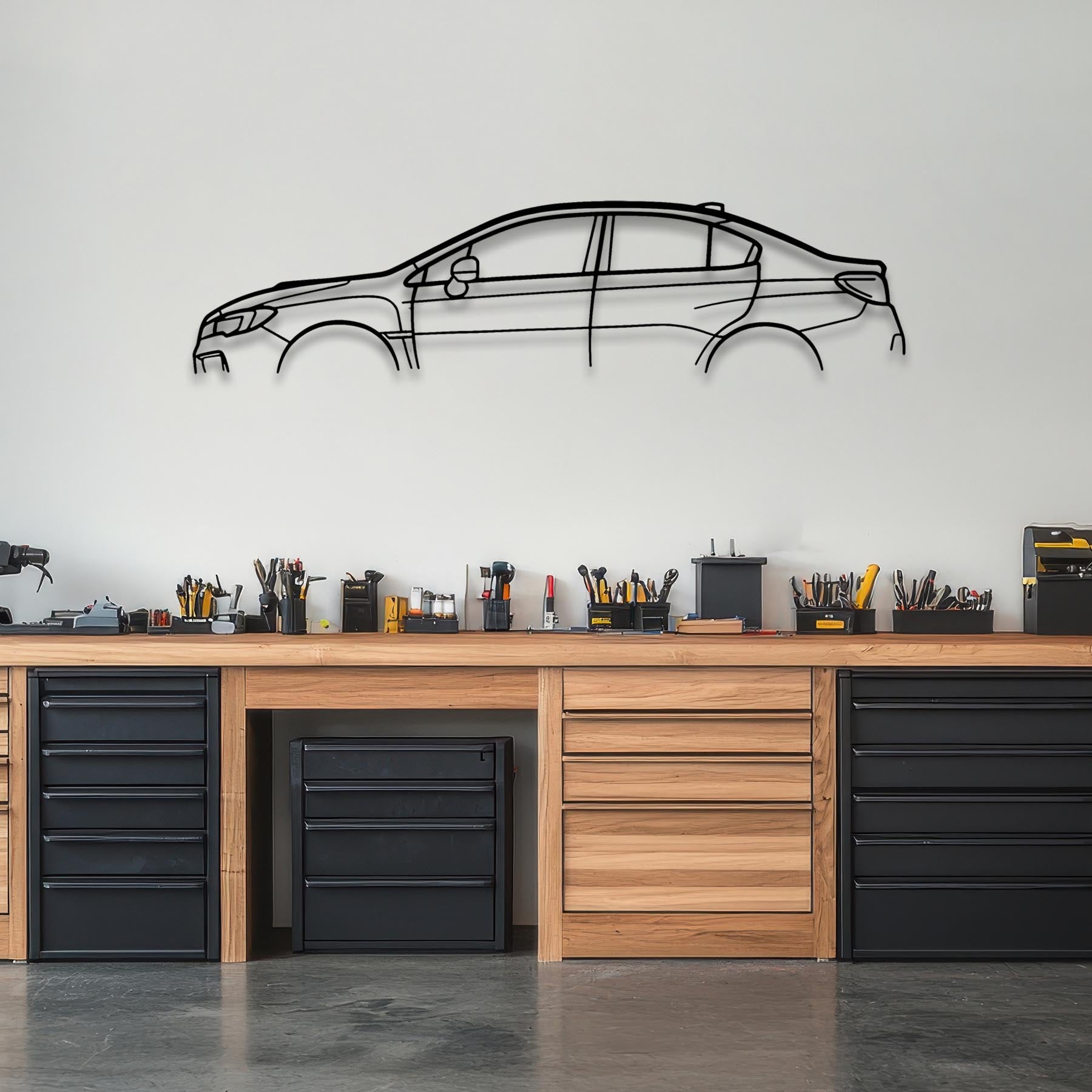 WRX 2017 Classic Silhouette Metal Wall Art