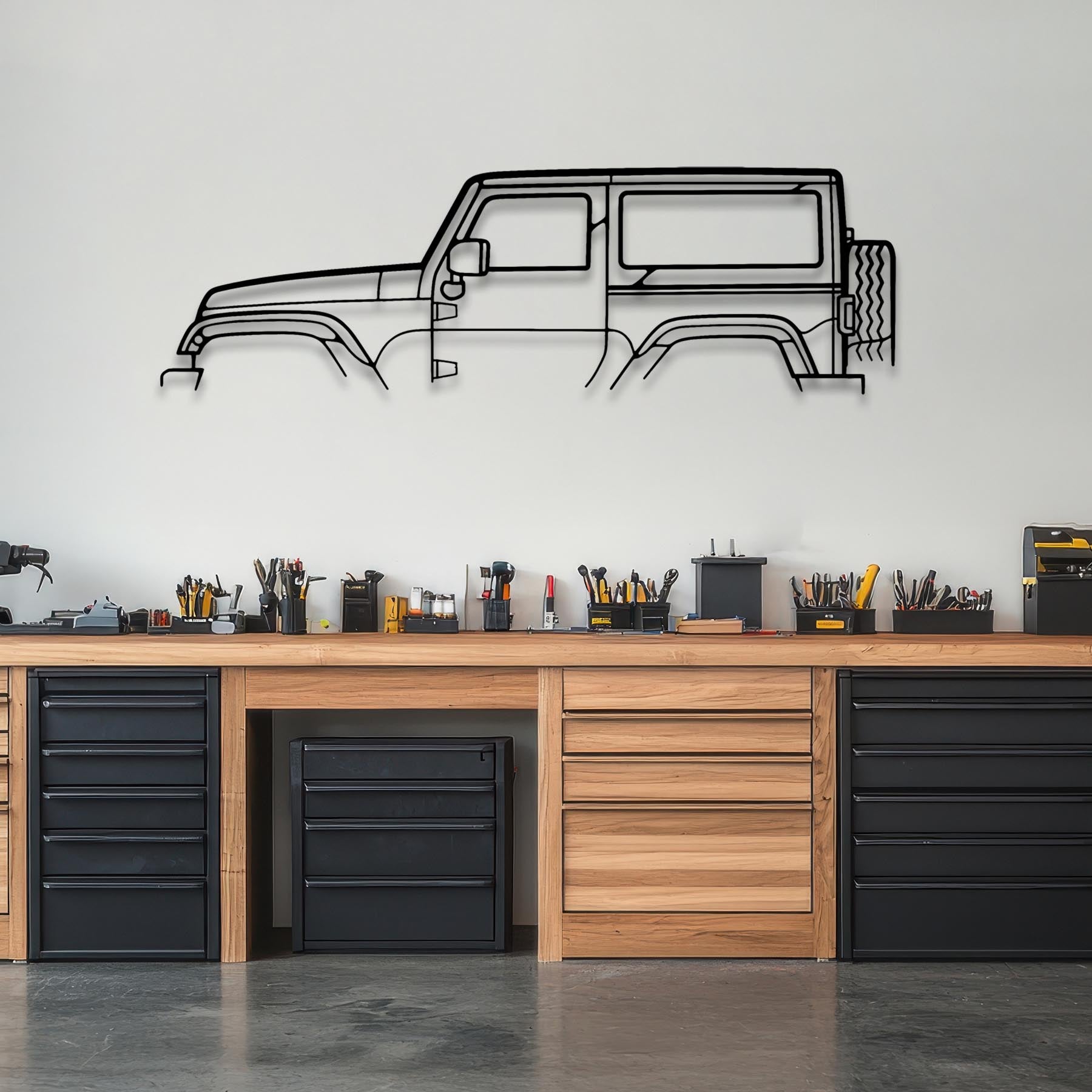 Wrangler 2013 Classic Silhouette Metal Wall Art