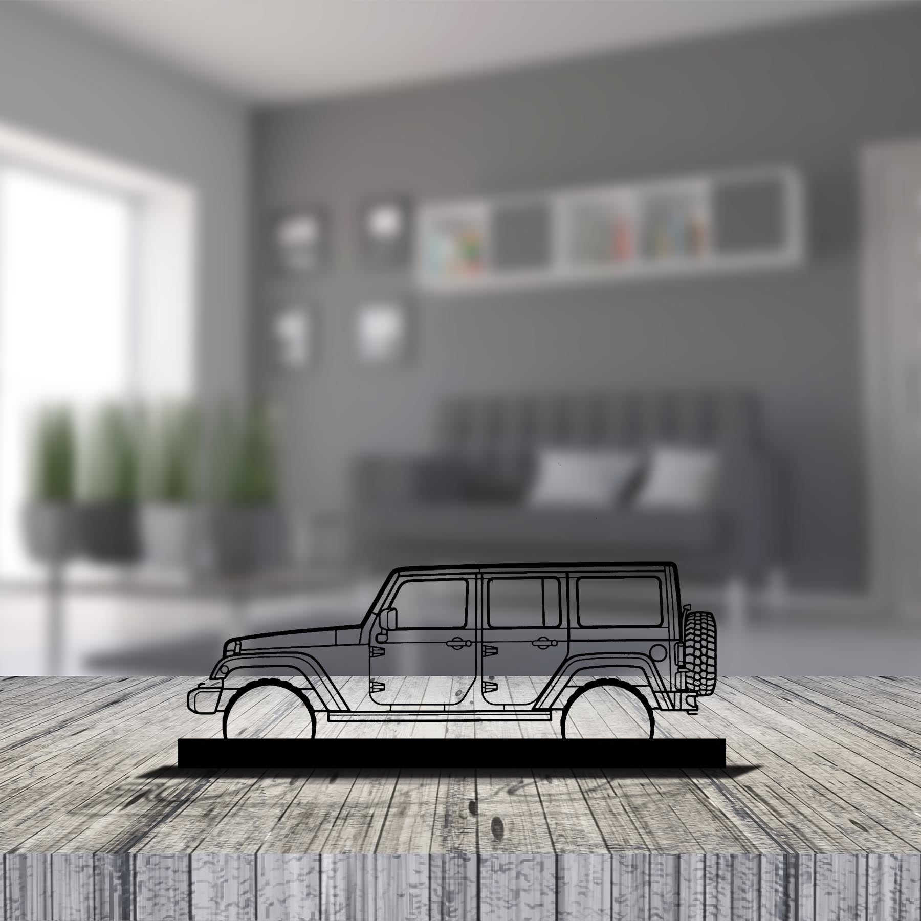 Wrangler 2015 Silhouette Metal Art Stand