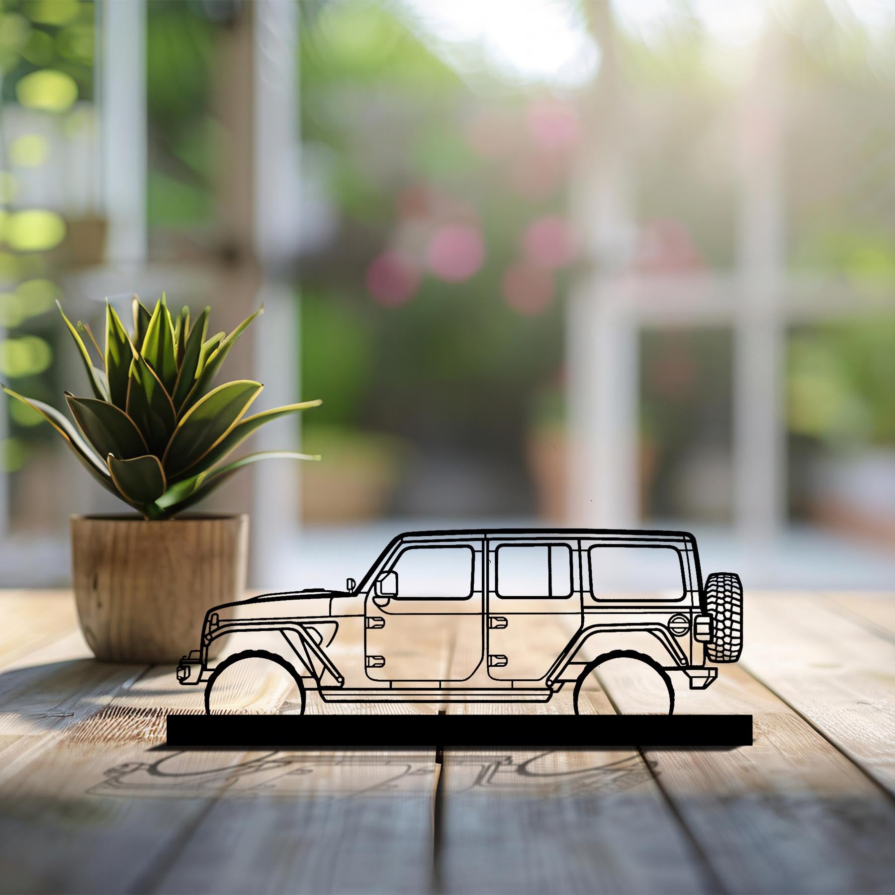 Wrangler 2019 Silhouette Metal Art Stand