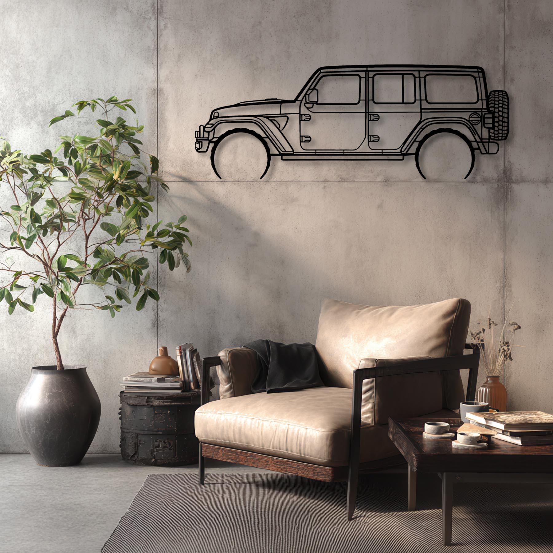 Wrangler 392 XR Detailed Silhouette Metal Wall Art