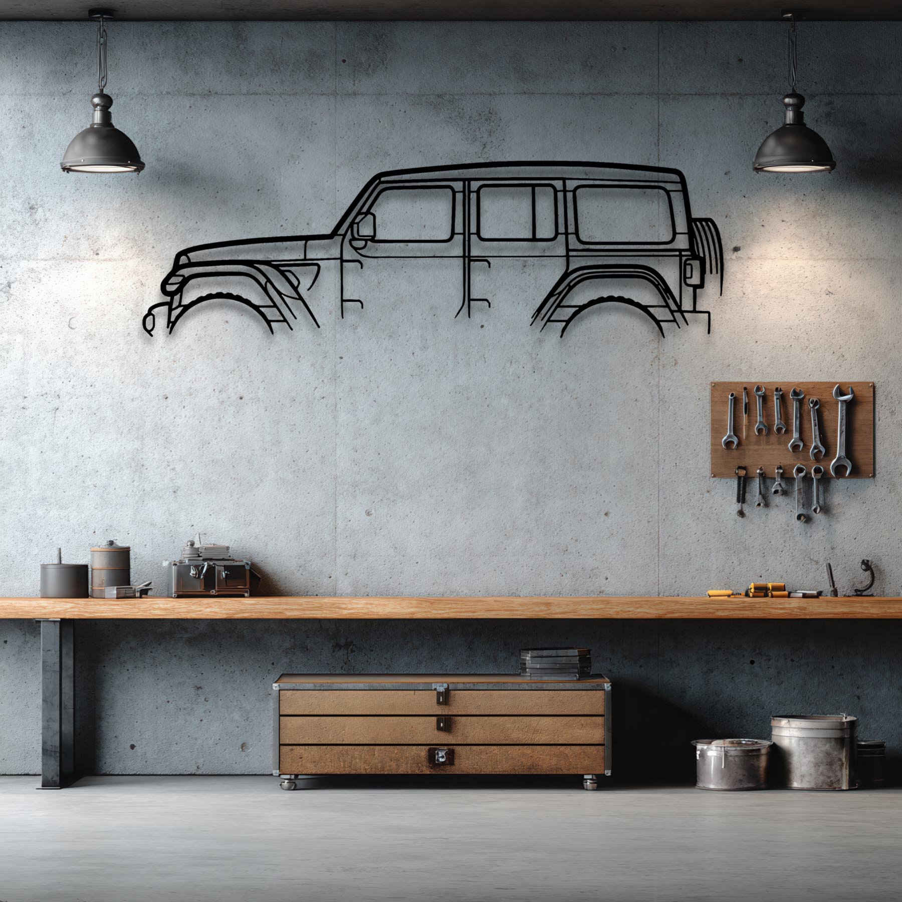 Wrangler Classic Silhouette Metal Wall Art