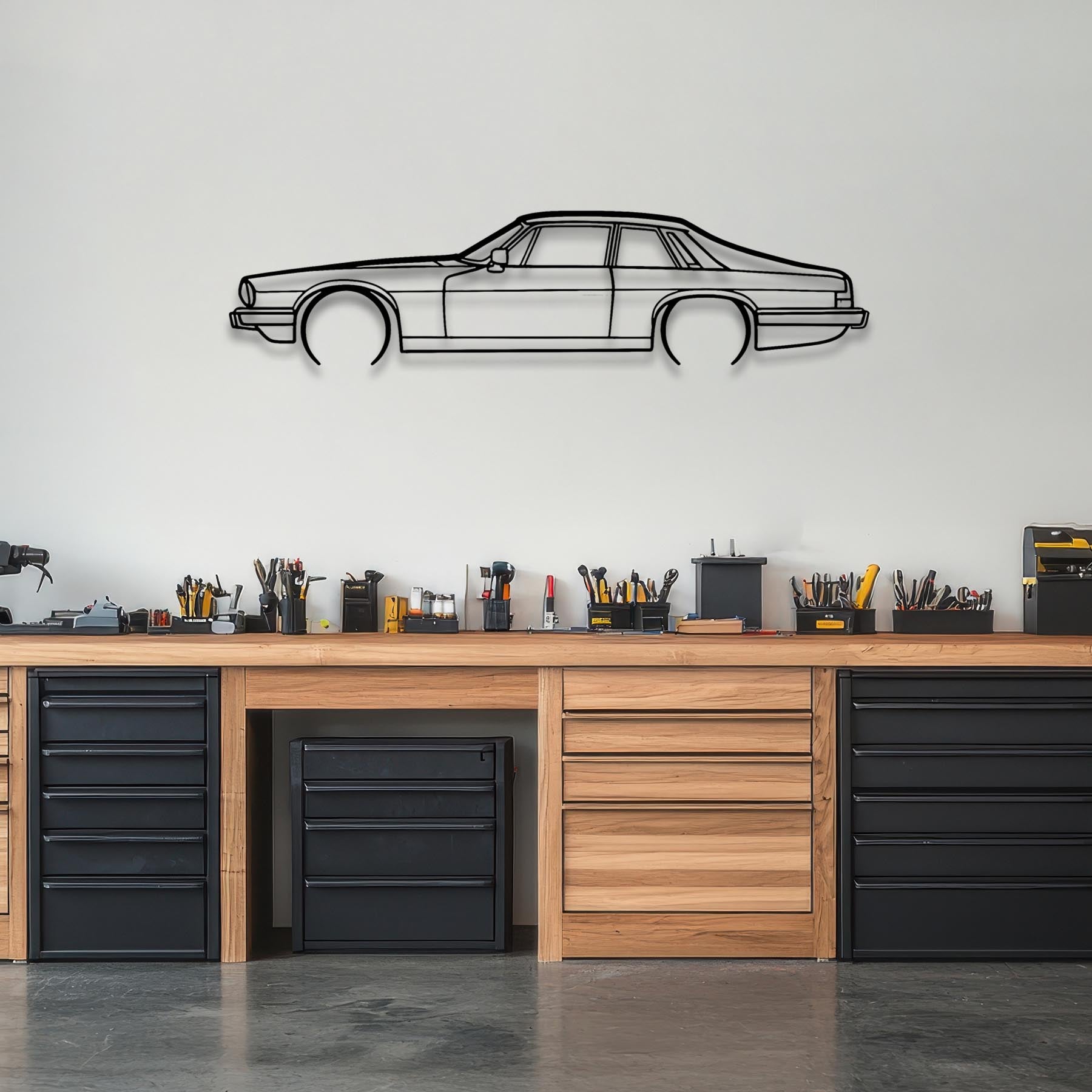 XJS Detailed Silhouette Metal Wall Art