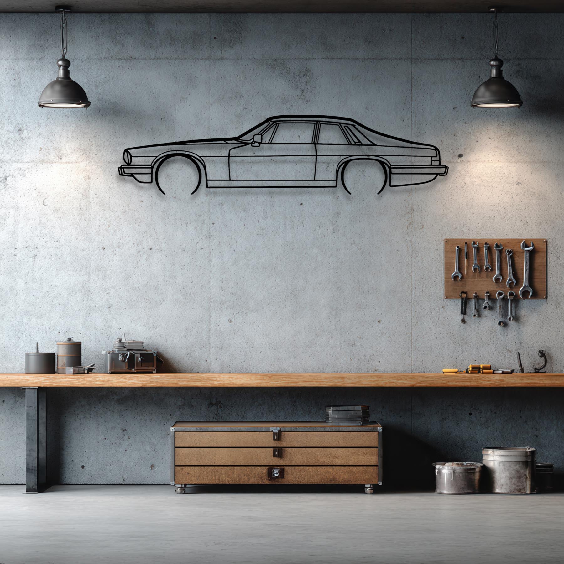 XJS Detailed Silhouette Metal Wall Art