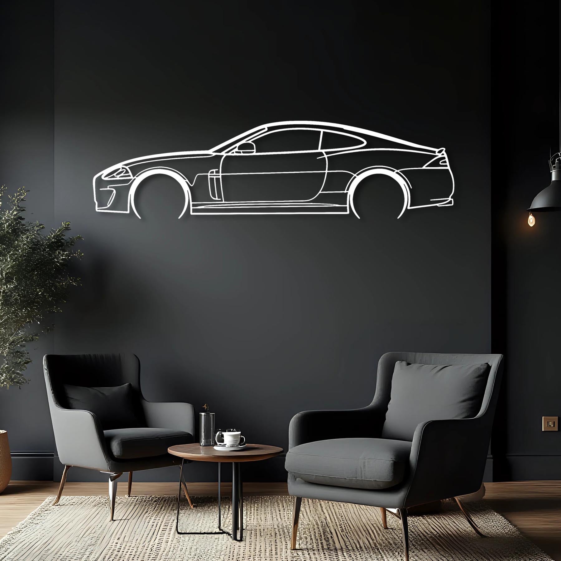 XK Detailed Silhouette Metal Wall Art