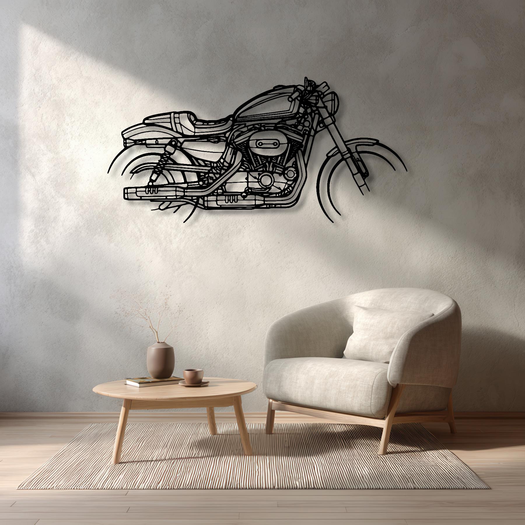 XL1200 Sportster Roadster 2019 Silhouette Metal Wall Art