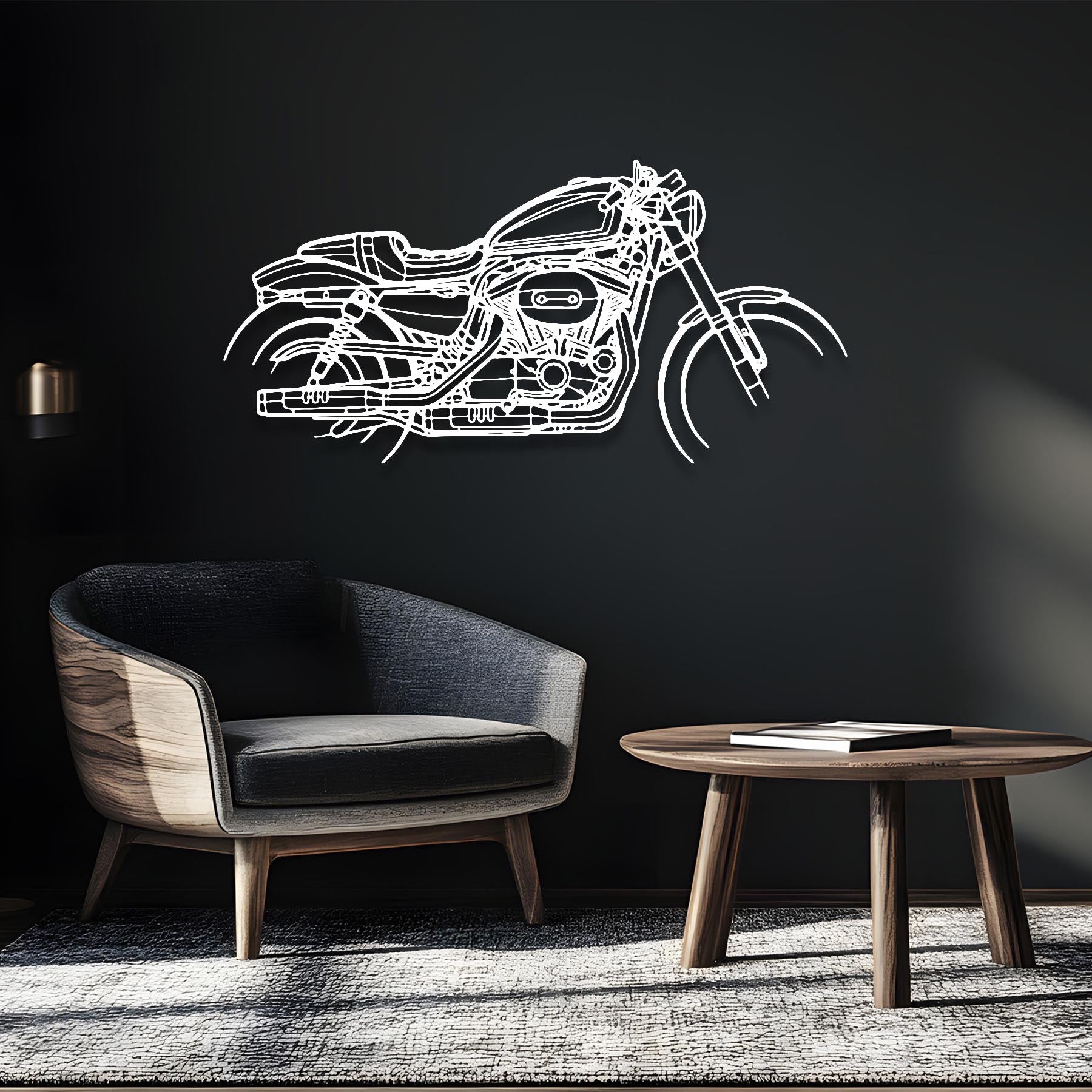 XL1200 Sportster Roadster 2019 Silhouette Metal Wall Art