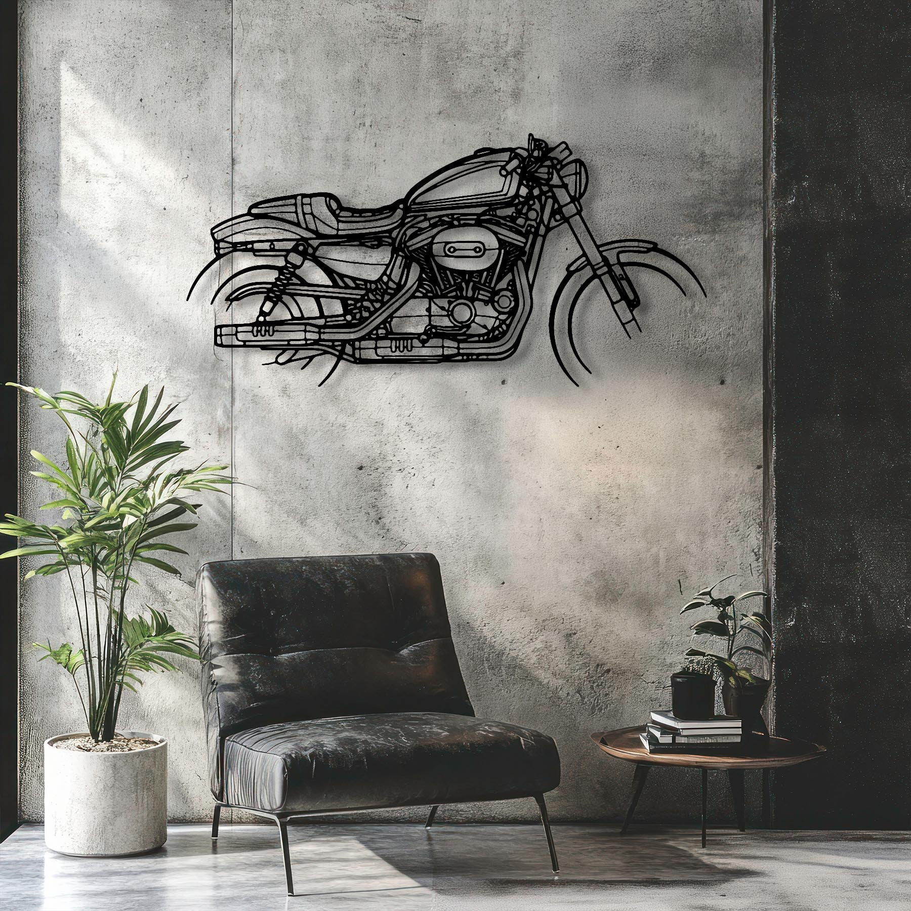 XL1200 Sportster Roadster 2019 Silhouette Metal Wall Art