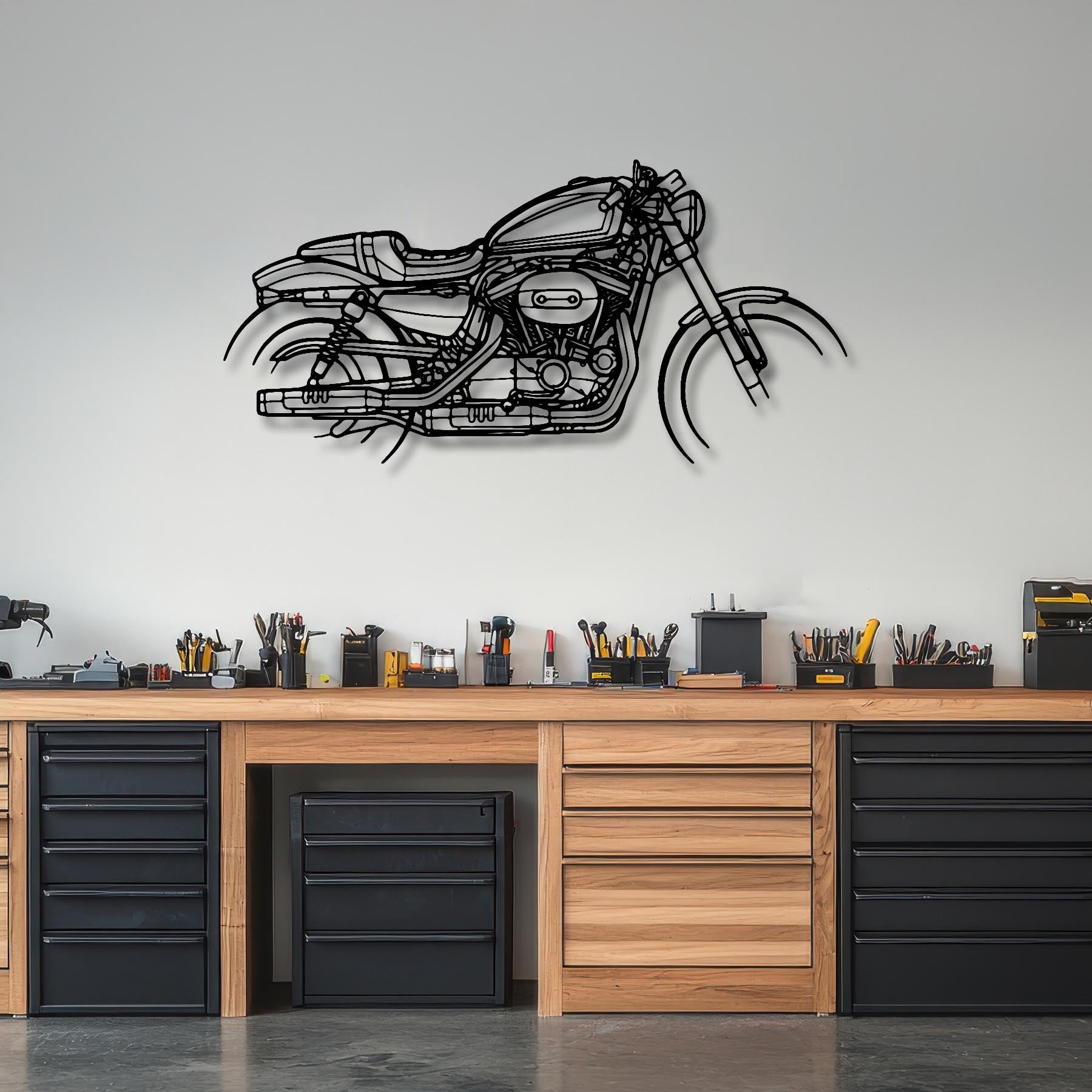 XL1200 Sportster Roadster 2019 Silhouette Metal Wall Art
