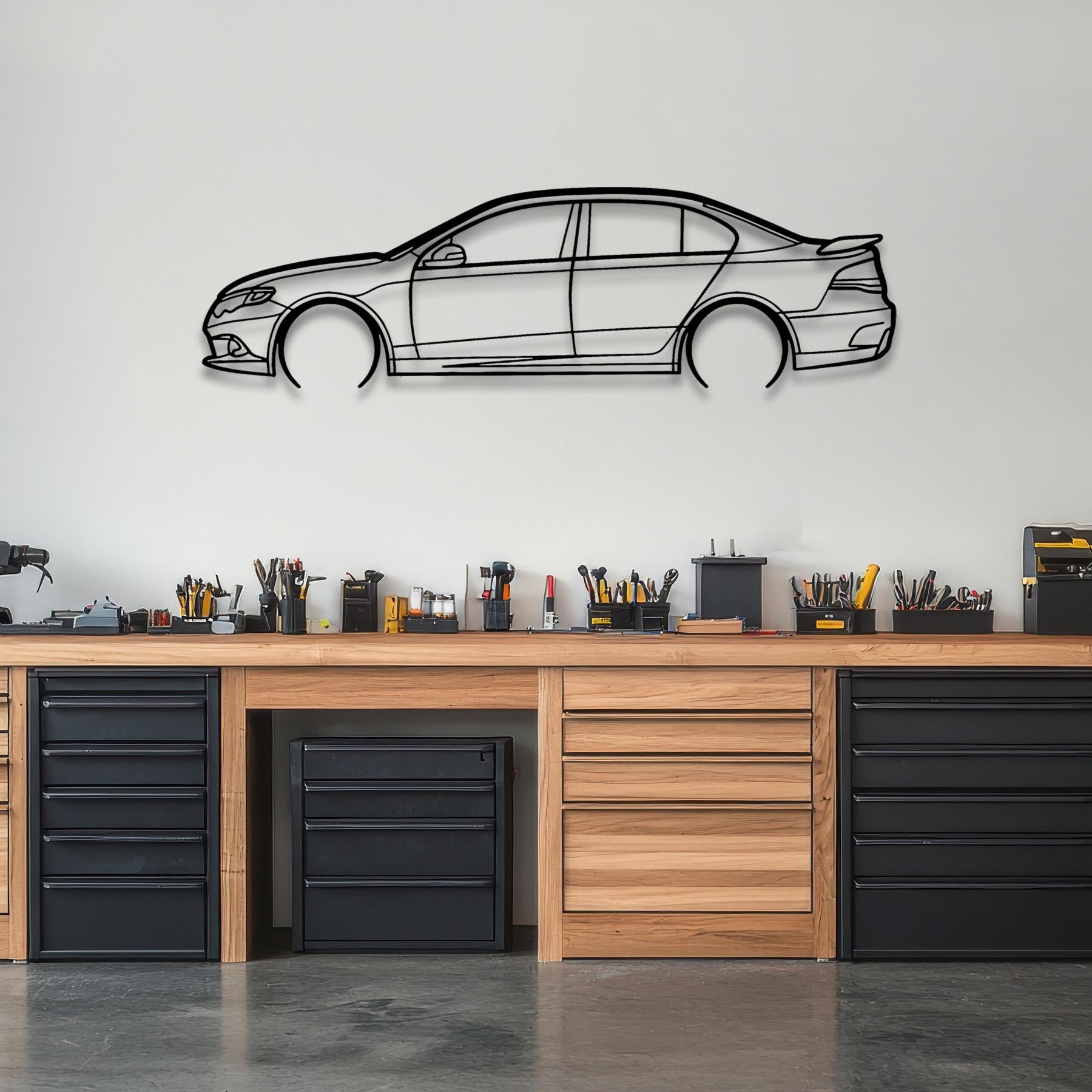 XR50 Turbo 2010 Detailed Silhouette Metal Wall Art