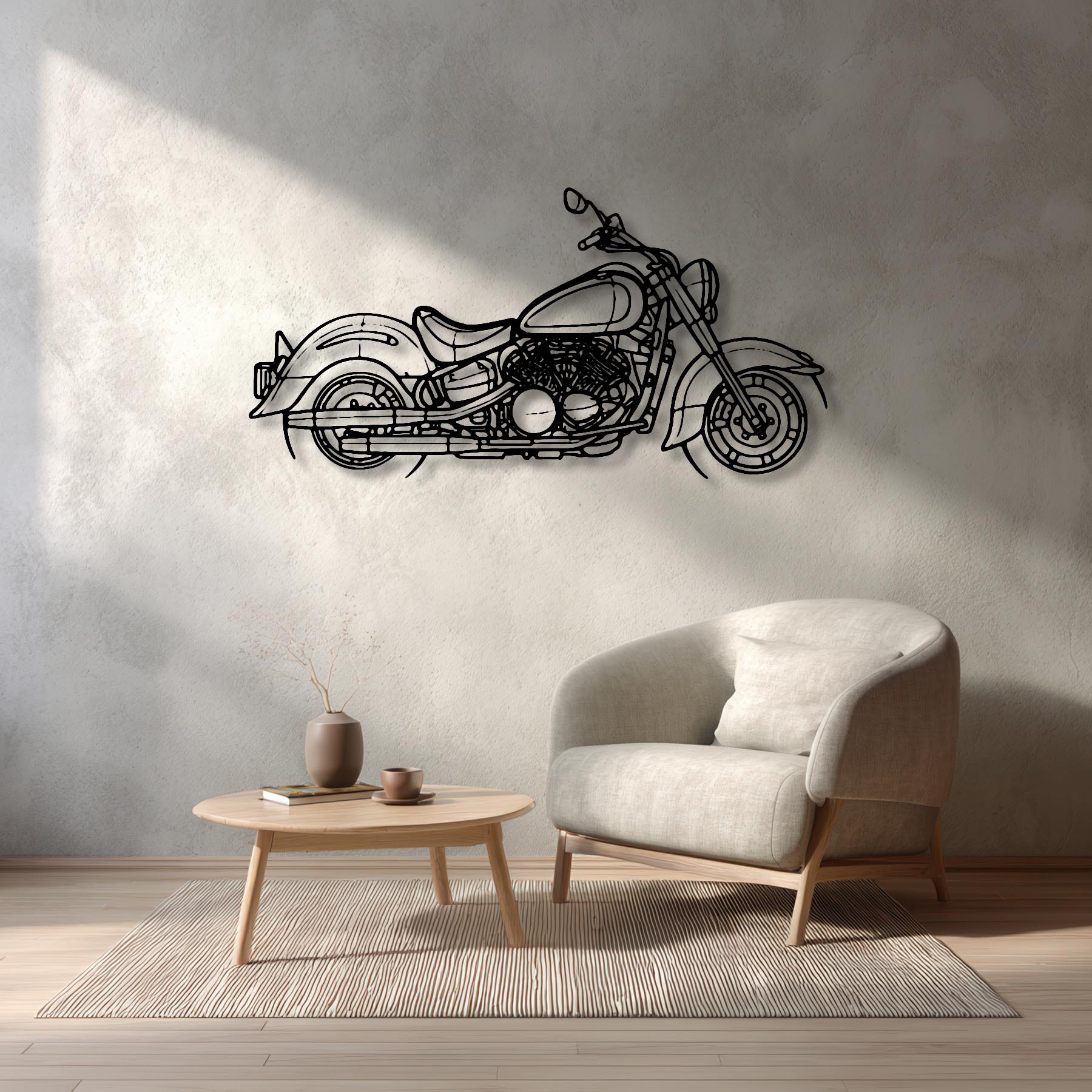 XVZ1300 Royal Star 1996 Silhouette Metal Wall Art