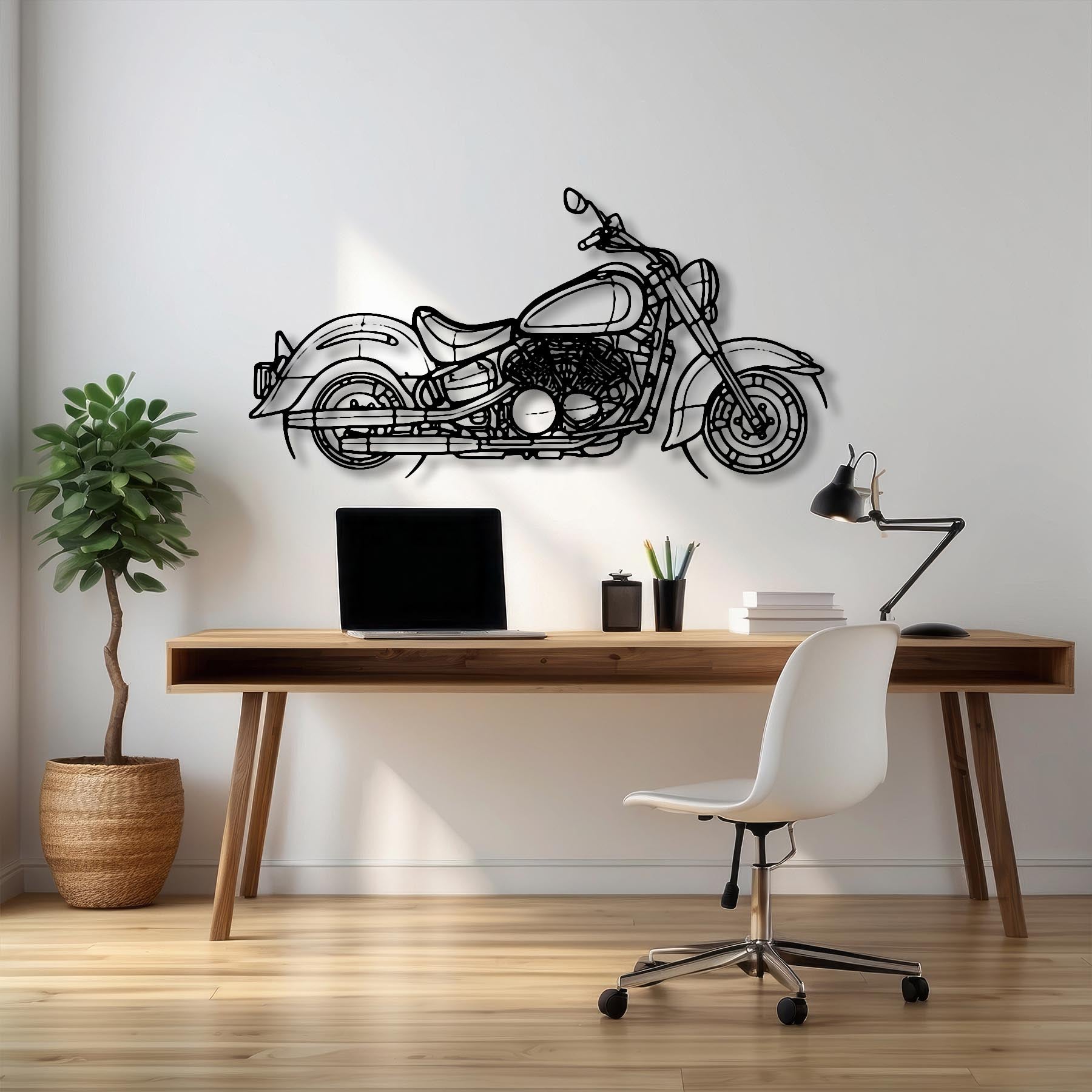 XVZ1300 Royal Star 1996 Silhouette Metal Wall Art