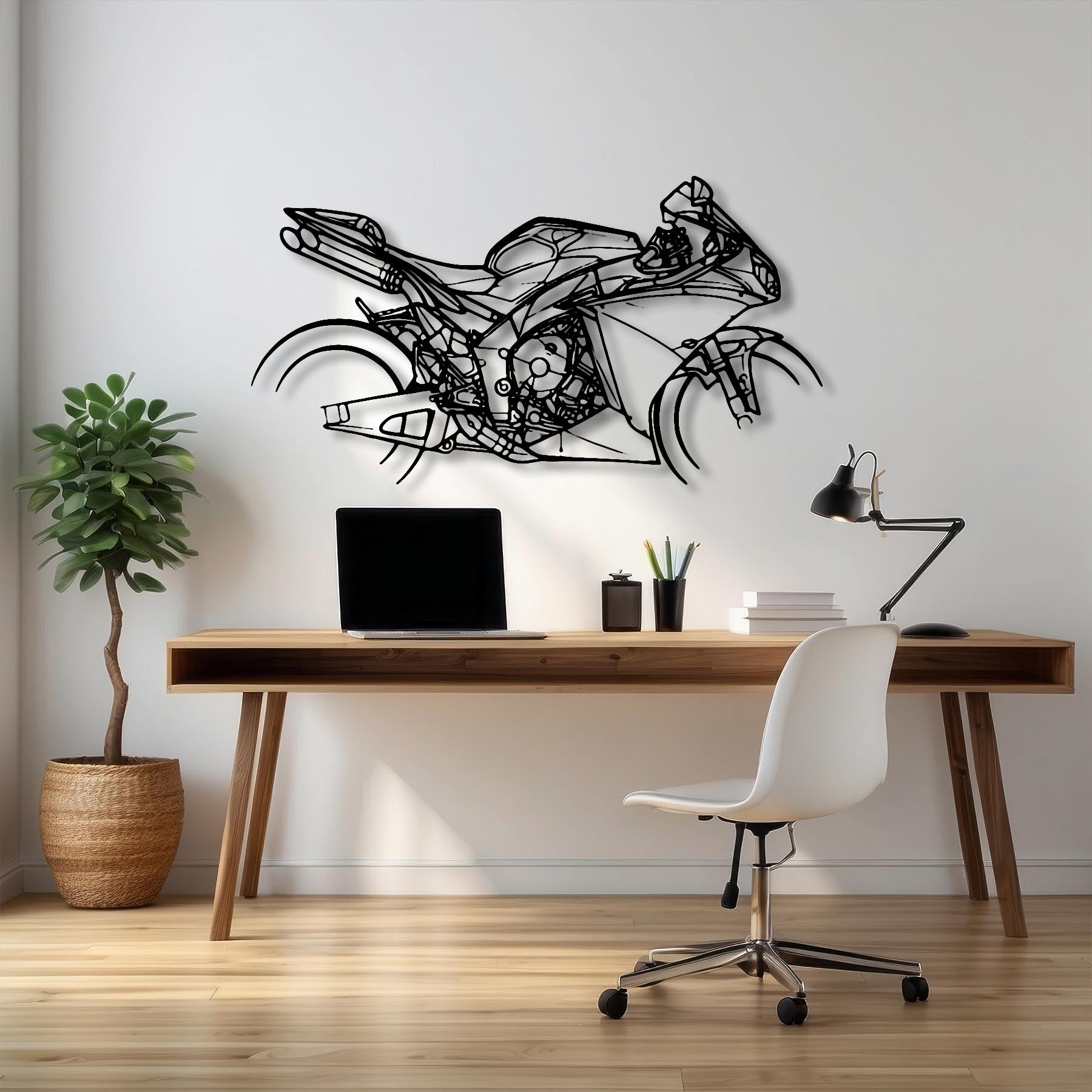 YZF R1 2010 Silhouette Metal Wall Art