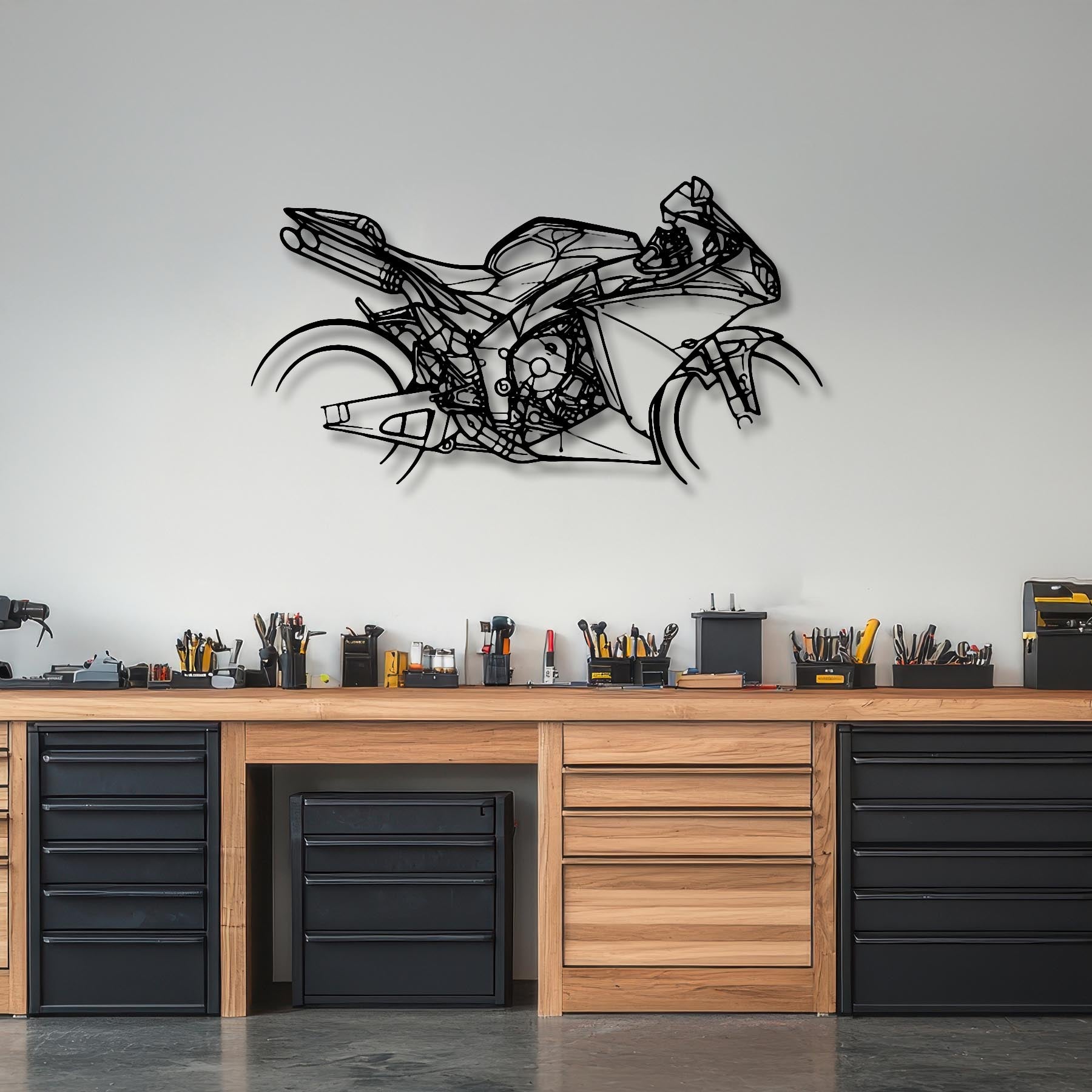 YZF R1 2010 Silhouette Metal Wall Art