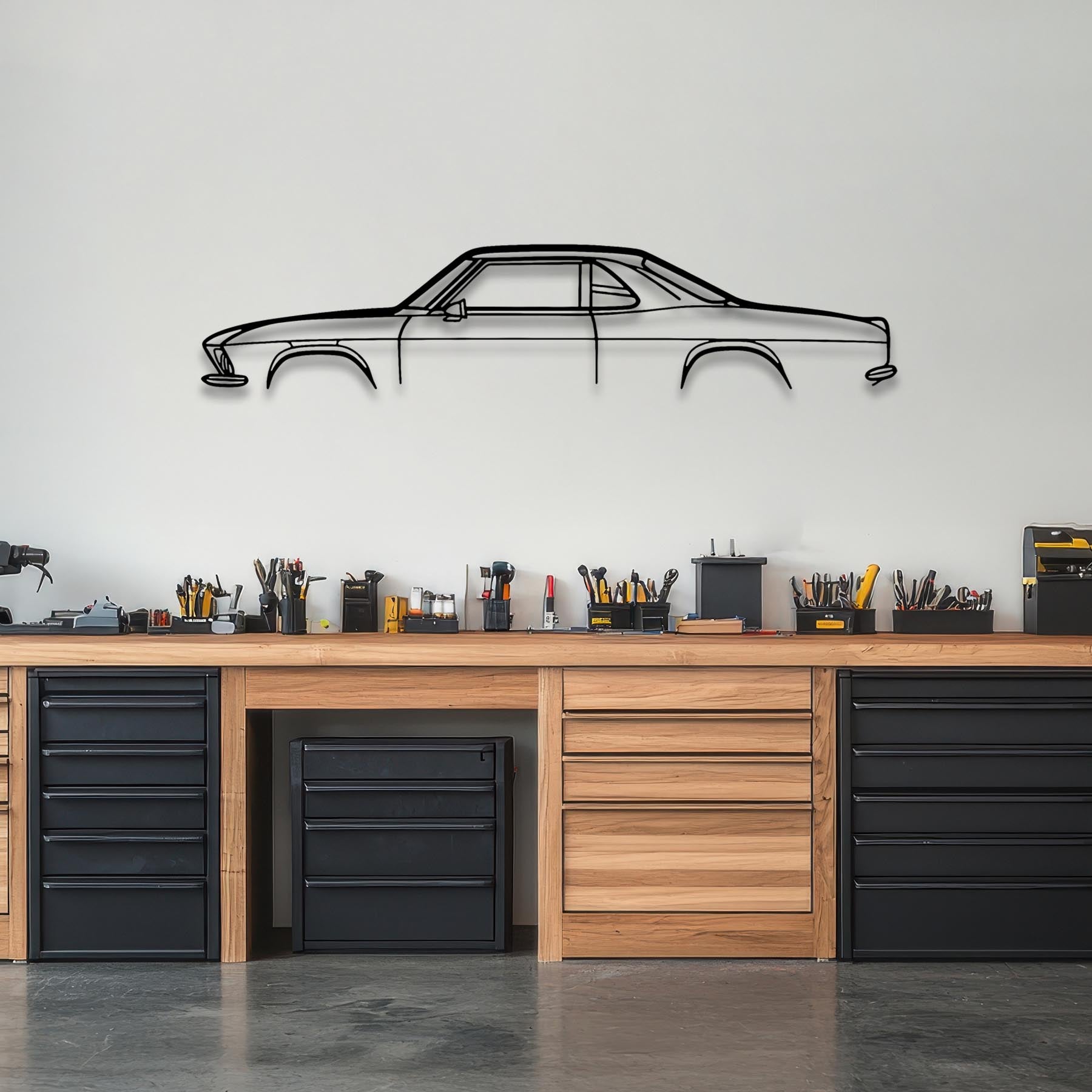 Yenko Stinger 1967 Classic Silhouette Metal Wall Art