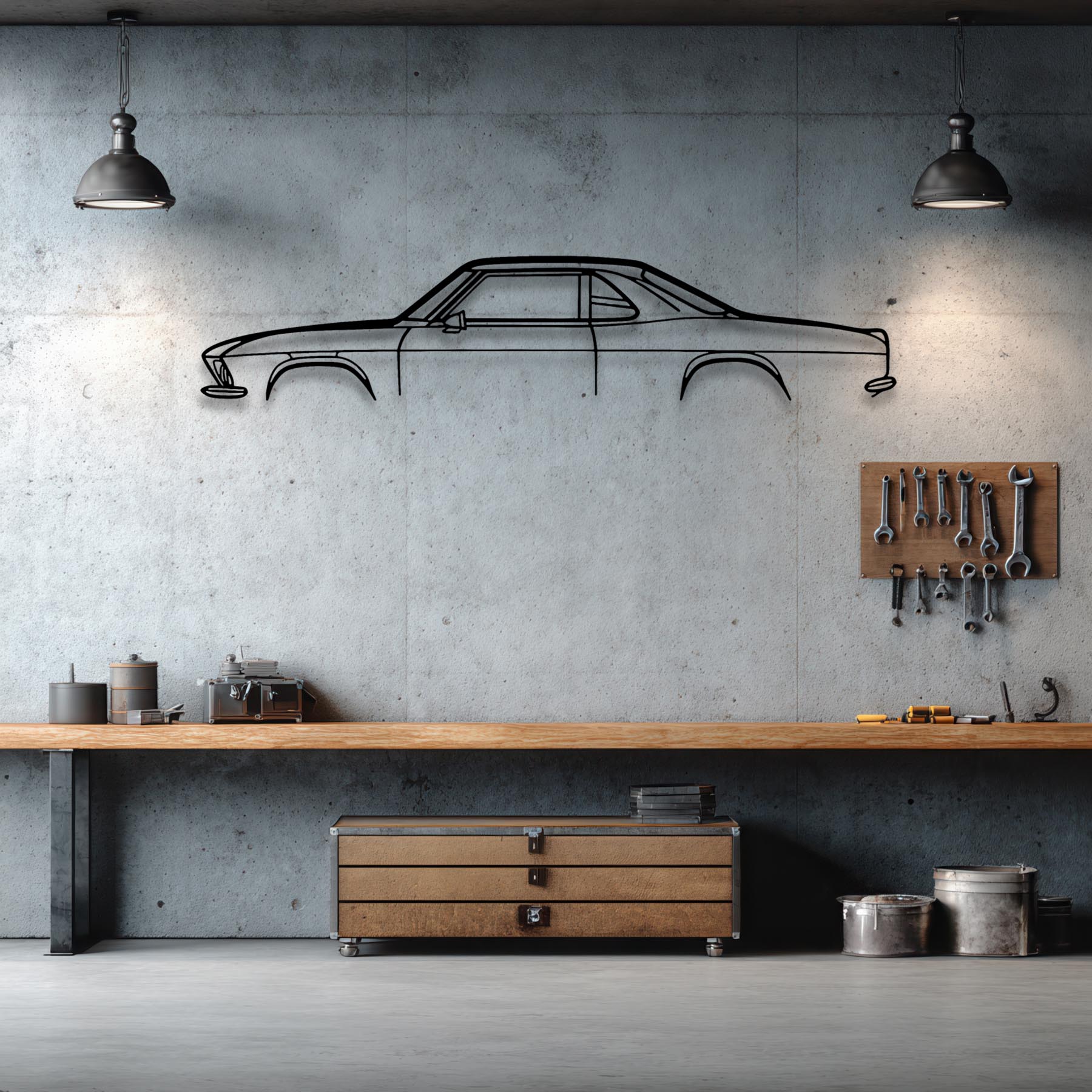 Yenko Stinger 1967 Classic Silhouette Metal Wall Art