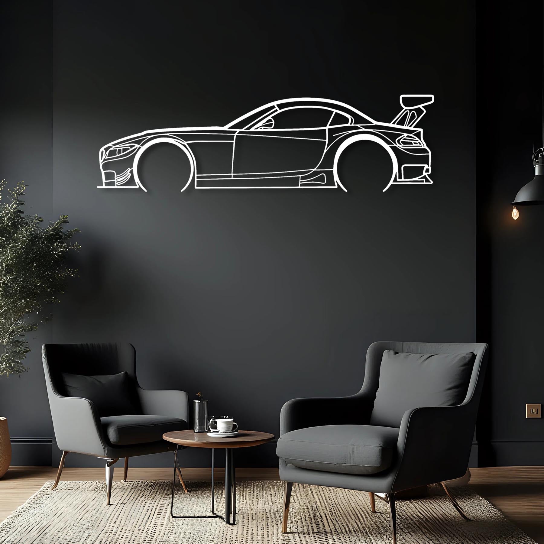 Z4 E89 GT3 Detailed Silhouette Metal Wall Art