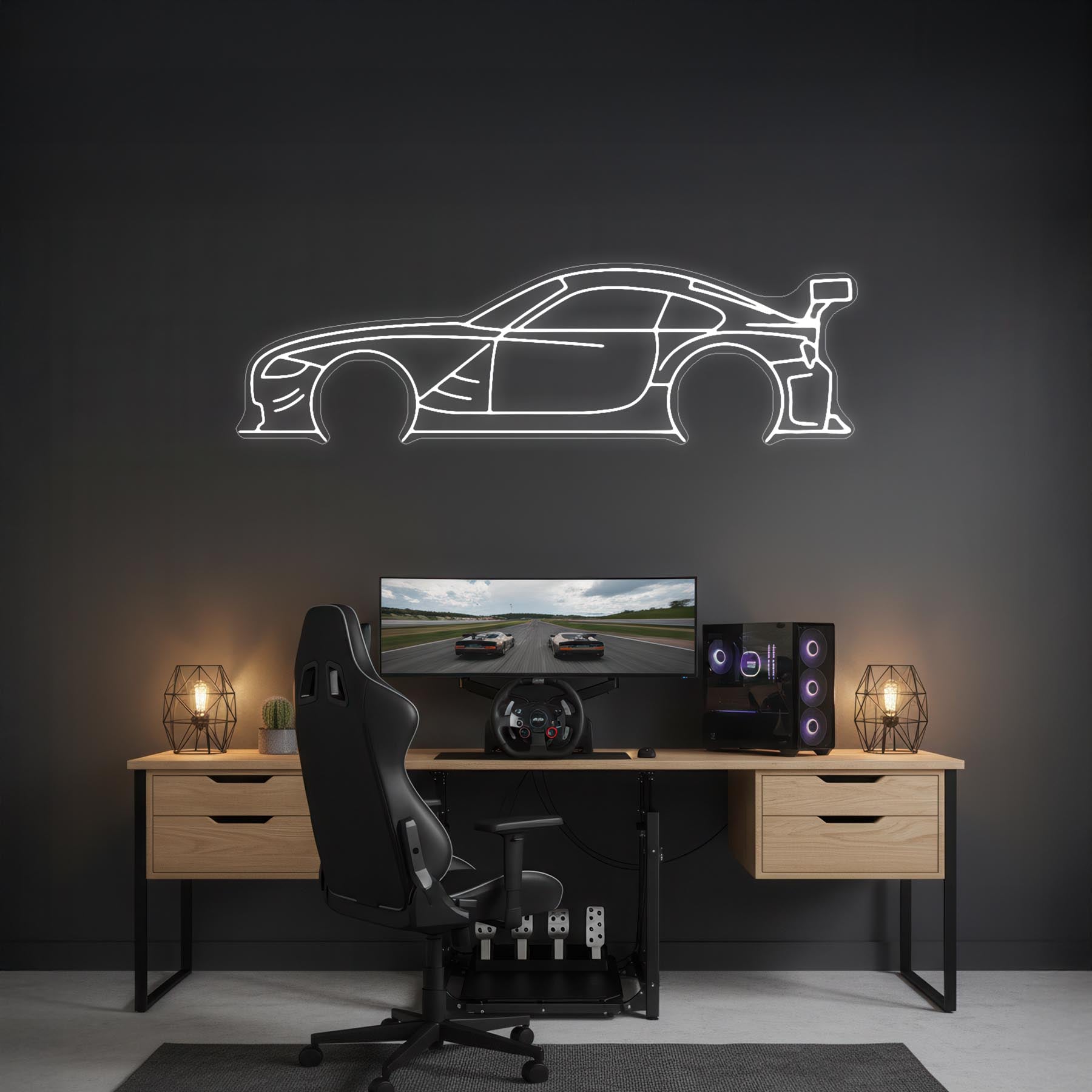 Z4 GTR Detailed Neon Silhouette