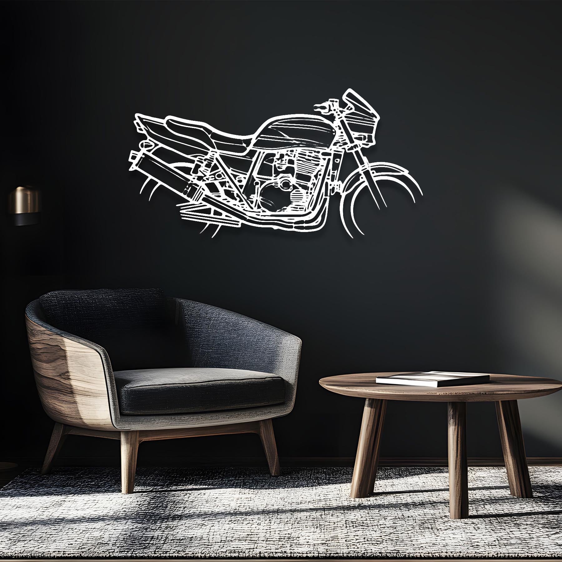 ZRX 1200R Silhouette Metal Wall Art