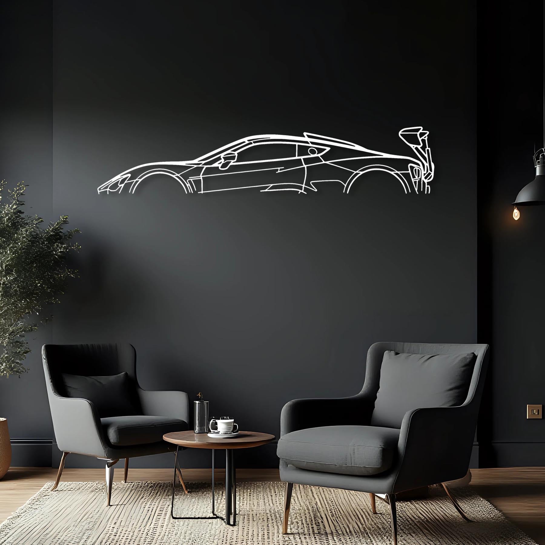 Zenvo TSR 2020 Classic Silhouette Metal Wall Art
