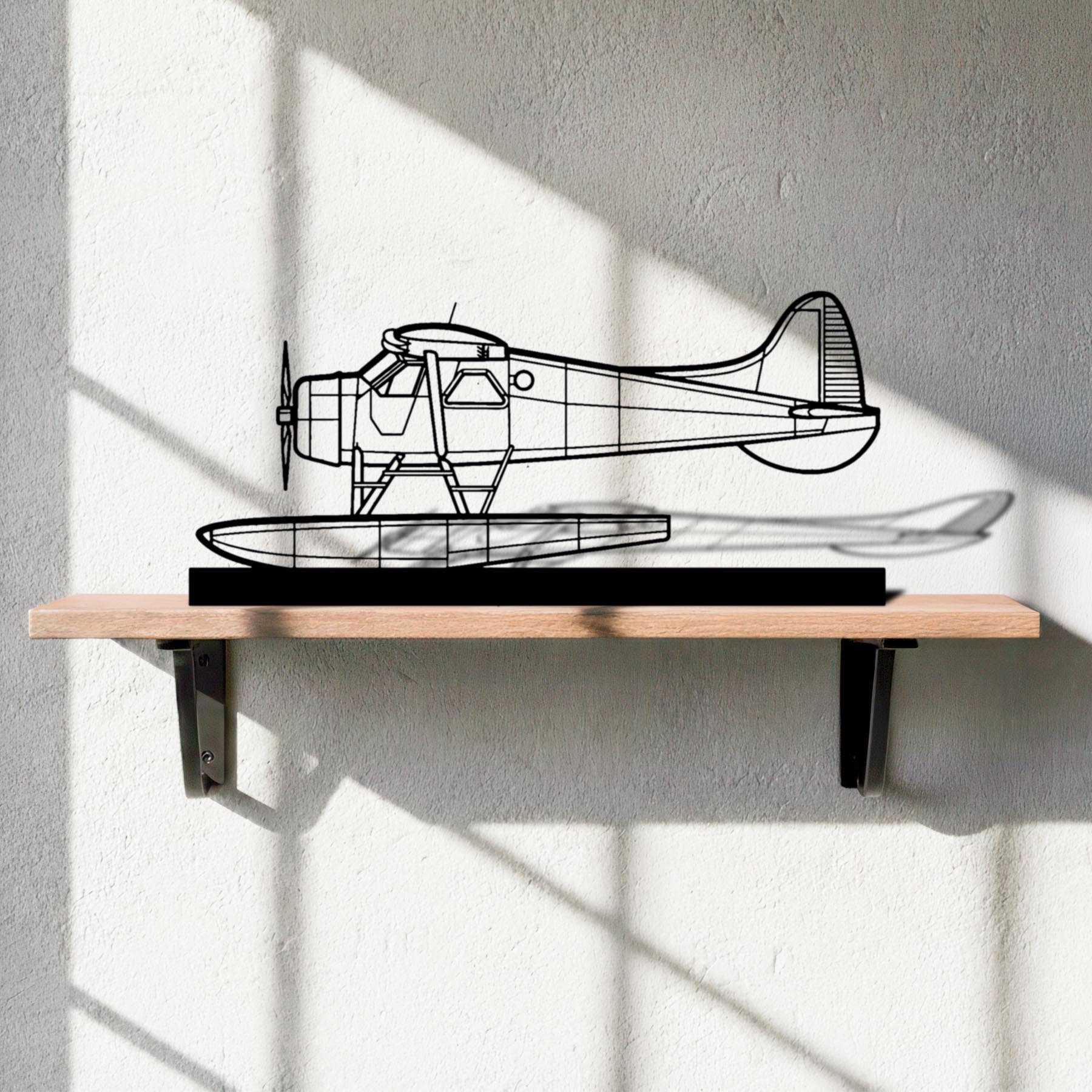 de Havilland Beaver Silhouette Metal Art Stand